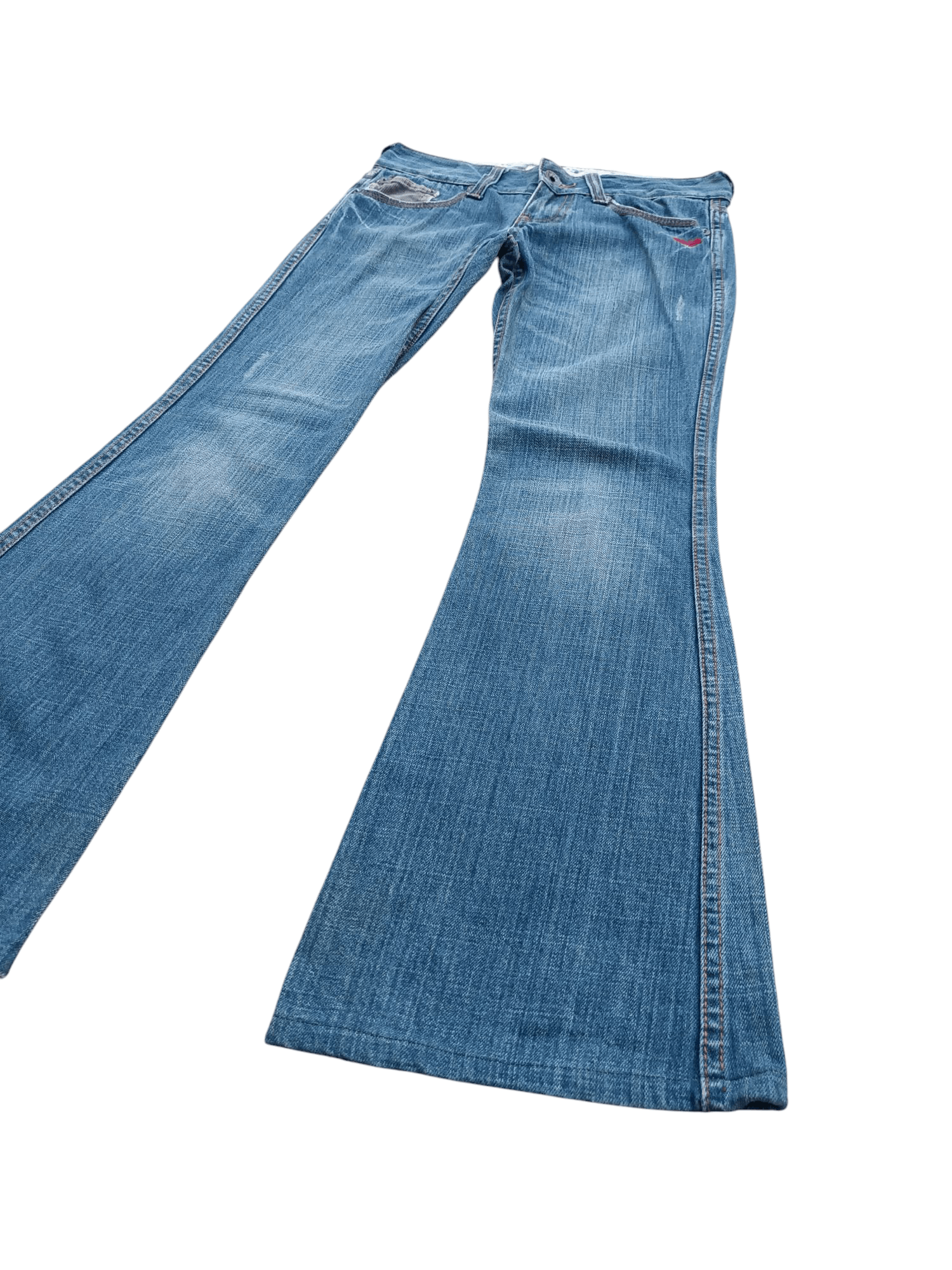Quiksilver × Vintage FYE 90’s🔥ROXY Ultra Wide Leg Flare Vintage Distressed Denim Size 30" / US 8 / IT 44 - 1 Thumbnail