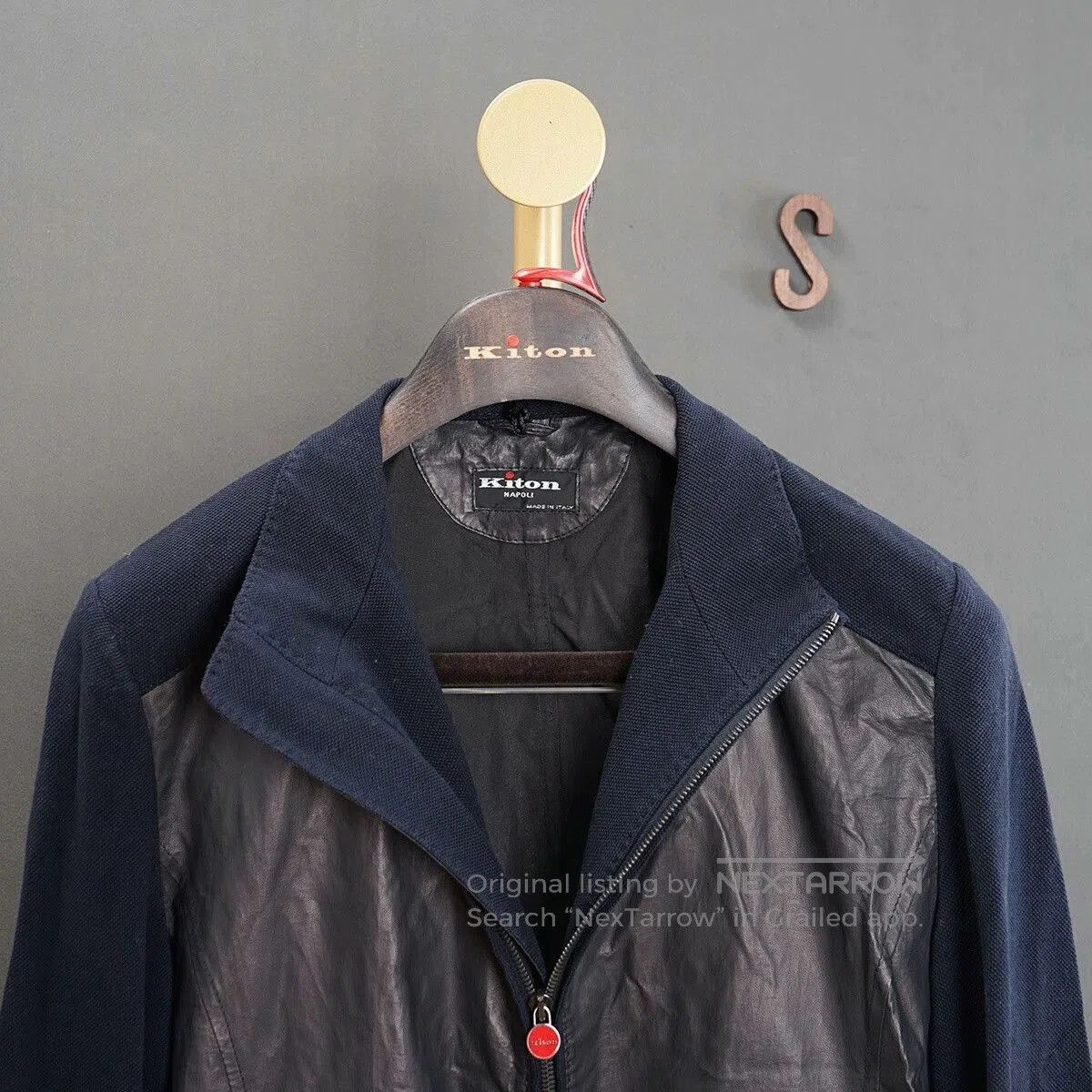 Kiton Kiton Slim Lambskin Jacket with Cotton Panels. Size US S / EU 44-46 / 1 - 4 Thumbnail