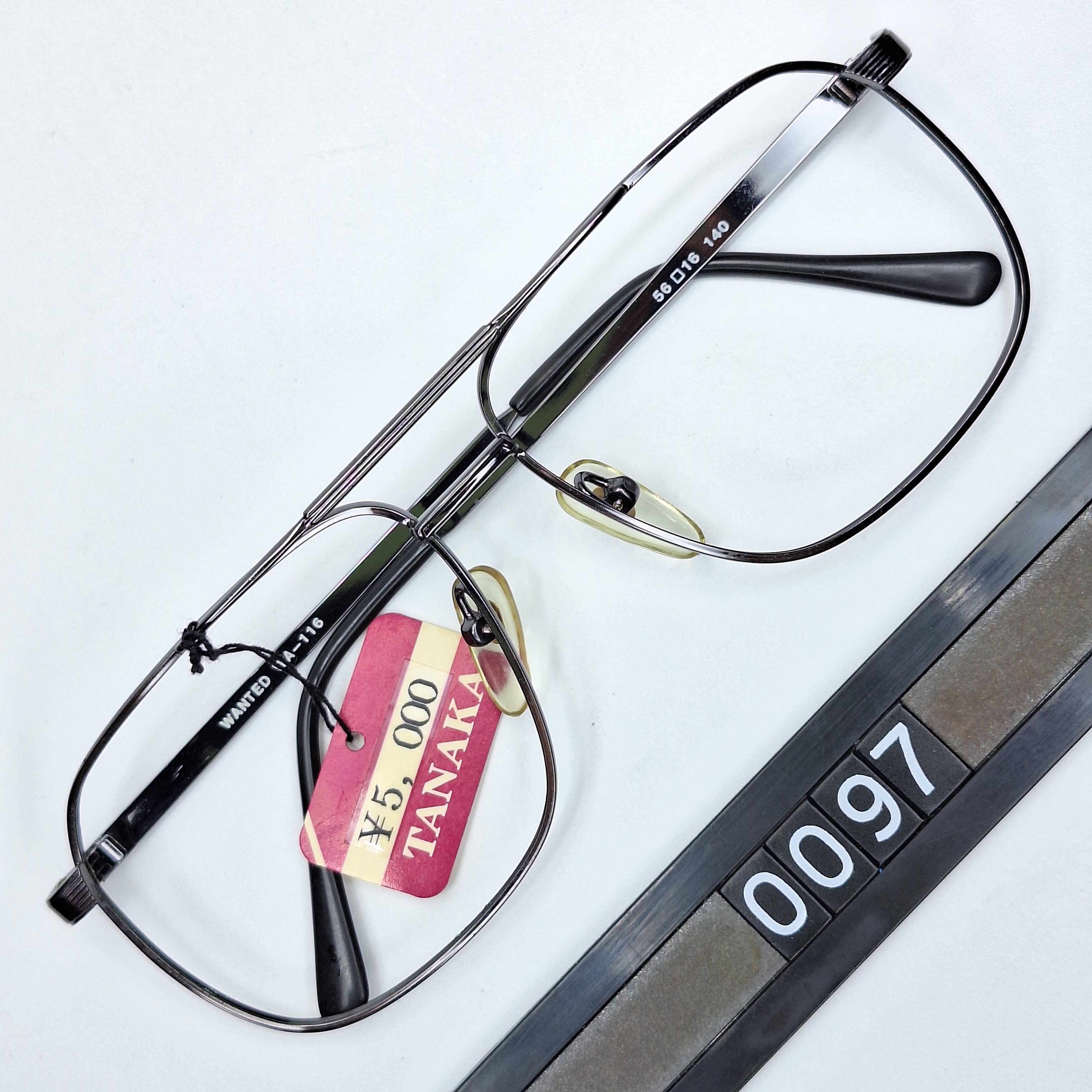 Vintage Vintage NOS Wanted WA-116 Double Bridge Square Aviator Frame Size ONE SIZE - 1 Thumbnail