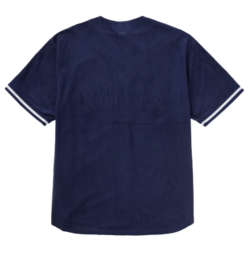 Supreme NWT Supreme Ultra Suede Mesh Baseball Jersey - Navy - Small Size US S / EU 44-46 / 1 - 2 Thumbnail