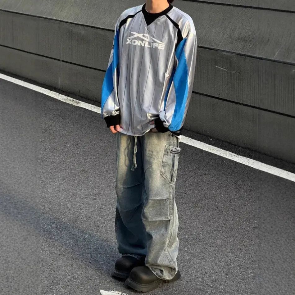 Japanese Brand × Jean Retro loose casual high street jeans Size US 32 / EU 48 - 3 Thumbnail