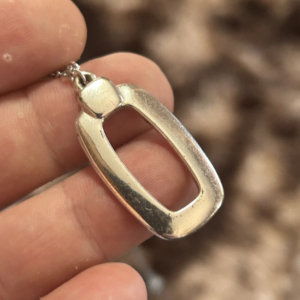Handmade Handcrafted vintage silver pendant on chain necklace Size ONE SIZE - 5 Thumbnail