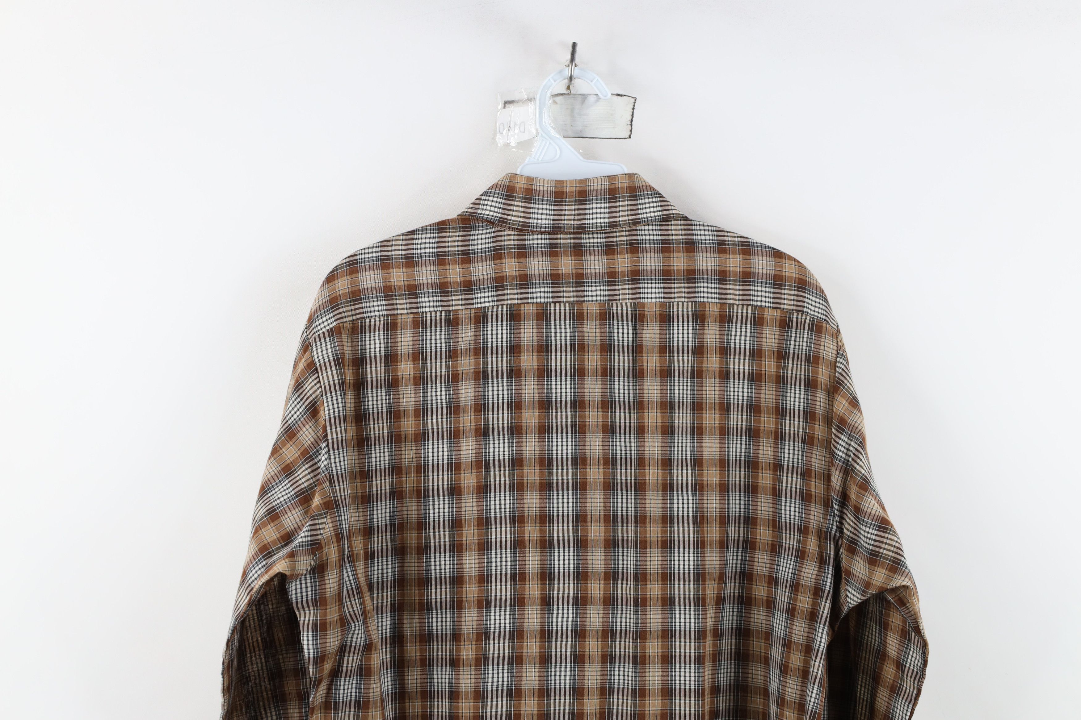 Vintage Vintage 70s Streetwear Collared Button Shirt Brown Plaid Size US M / EU 48-50 / 2 - 10 Thumbnail