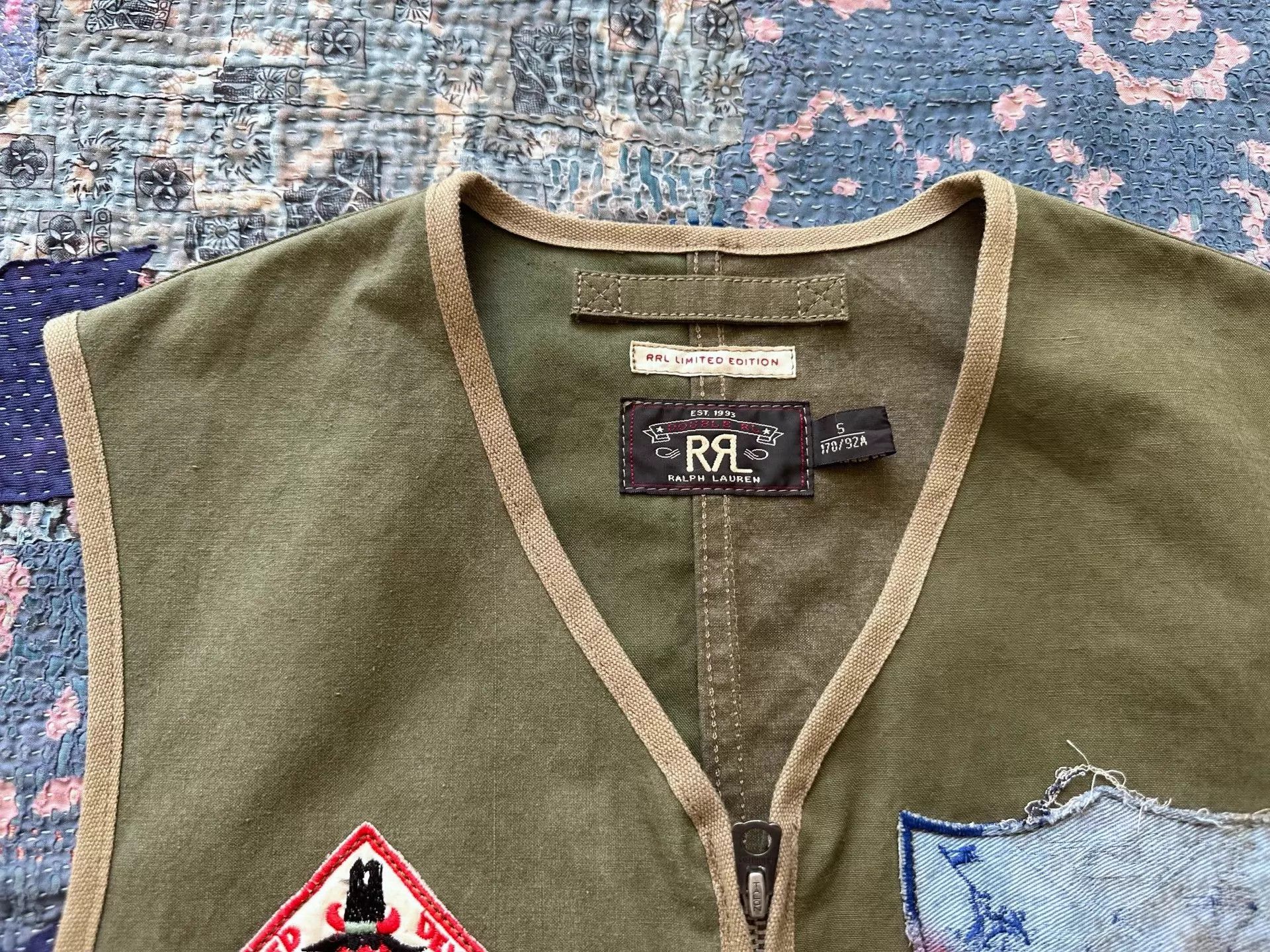 RRL Ralph Lauren RRL Distressed Canvas Paneled Vest (Limited S Size) Size US S / EU 44-46 / 1 - 4 Thumbnail