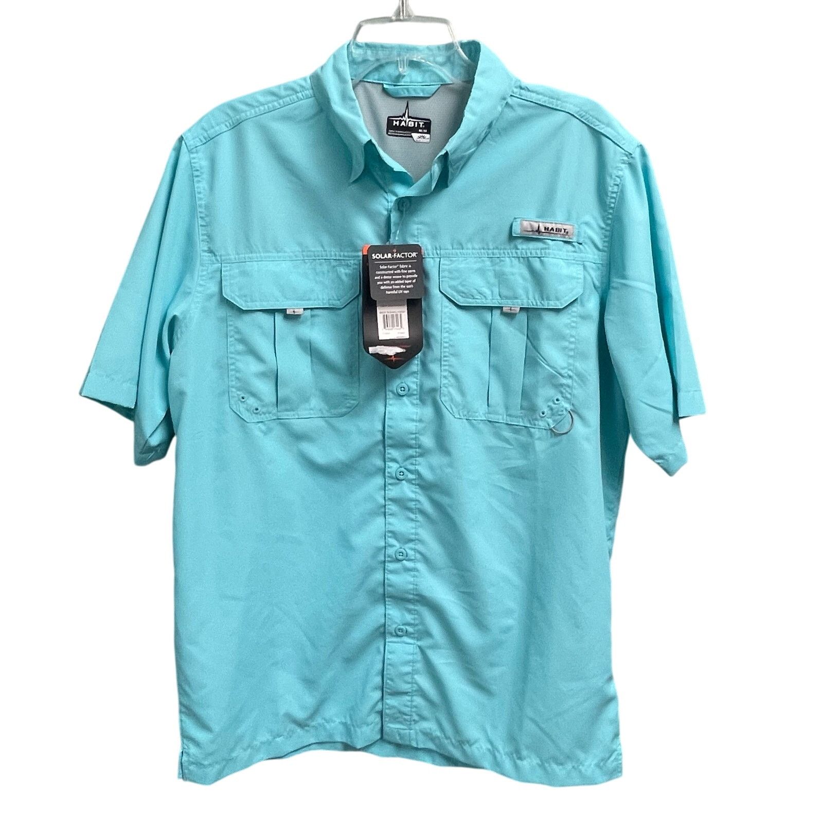 Other Habit Blue Radiance Mens Size Medium Button Down Fishing Size US M / EU 48-50 / 2 - 1 Thumbnail
