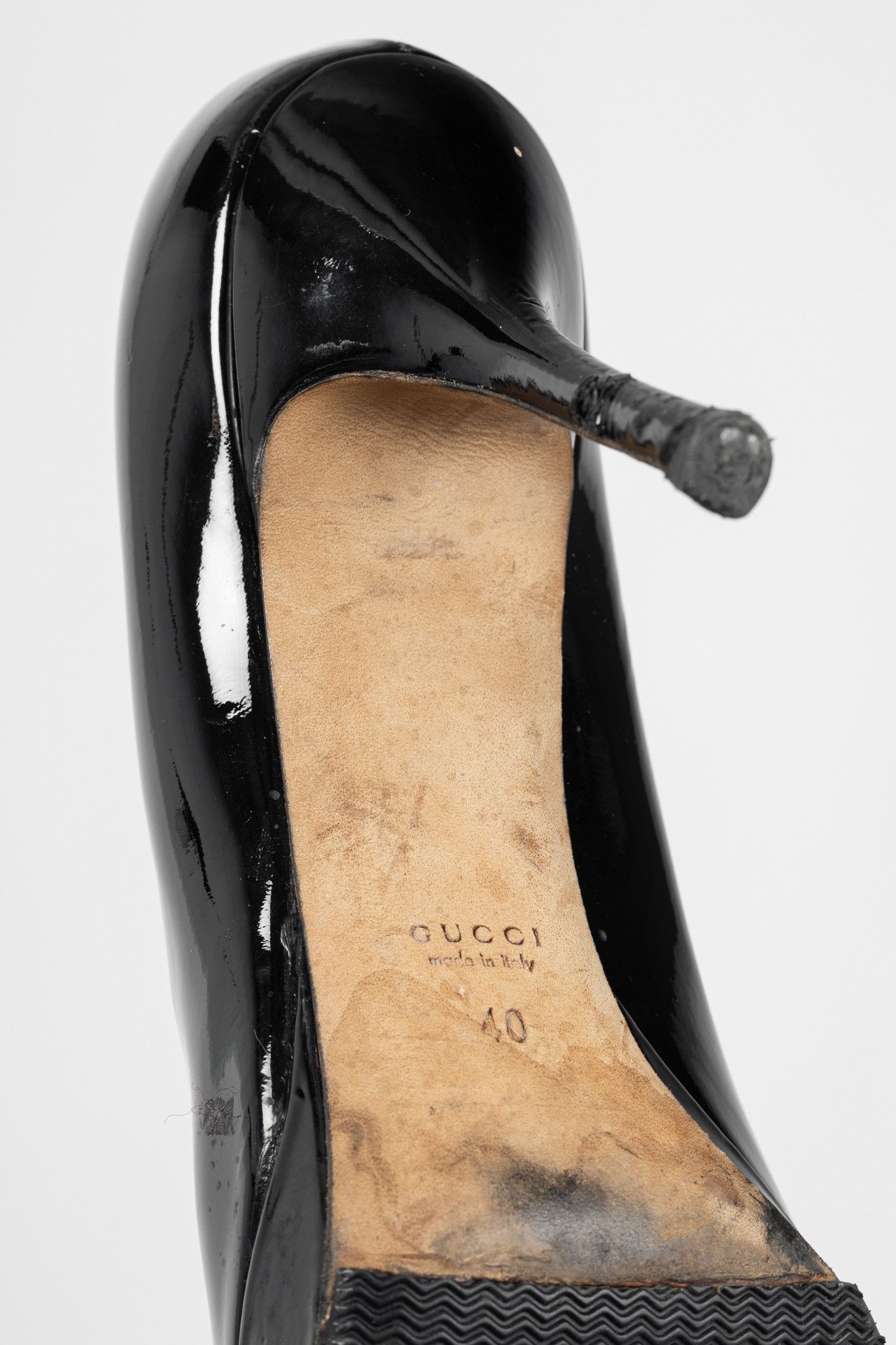 Gucci Gucci Black Patent-Leather Platform Pumps Size US 9.5 / IT 39.5 - 5 Thumbnail