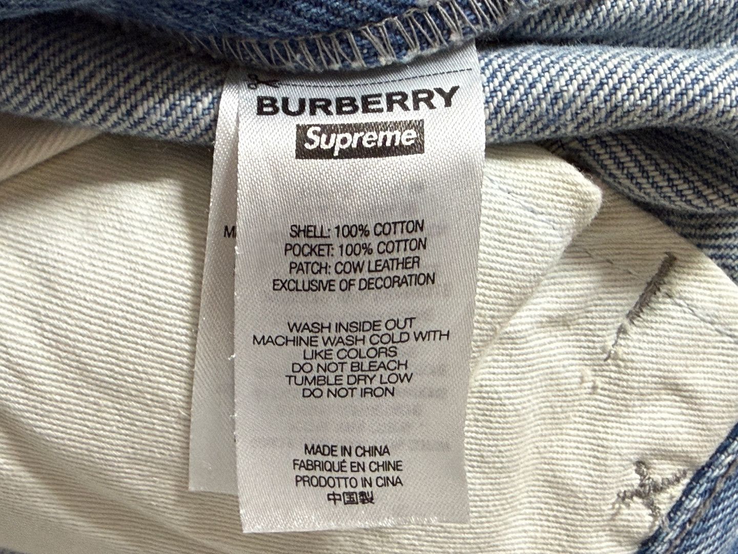 Burberry × Supreme Supreme x Burberry Denim Shorts Washed Blue Size US 36 / EU 52 - 8 Thumbnail