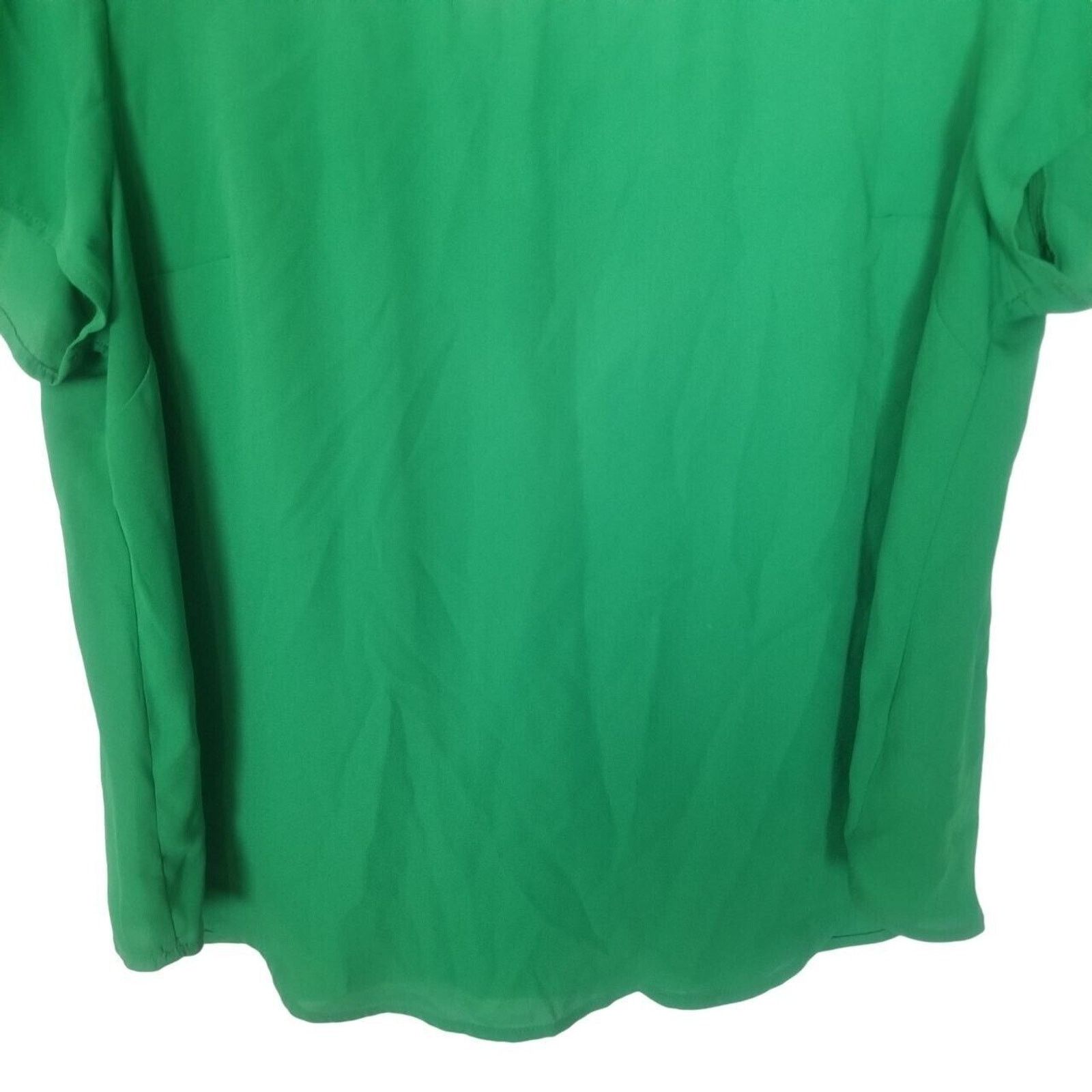 Corridor Torrid Georgette Blouse Kelly Green Plus Size 00X Classic Size XXS / US 00 / IT 34 - 4 Thumbnail