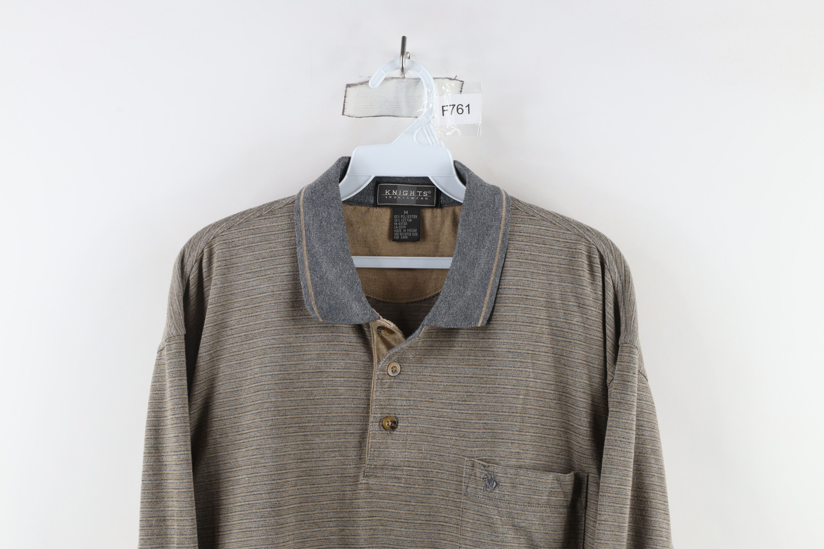 Vintage Vintage 90s Streetwear Striped Long Sleeve Rugby Polo Shirt Size US M / EU 48-50 / 2 - 2 Thumbnail
