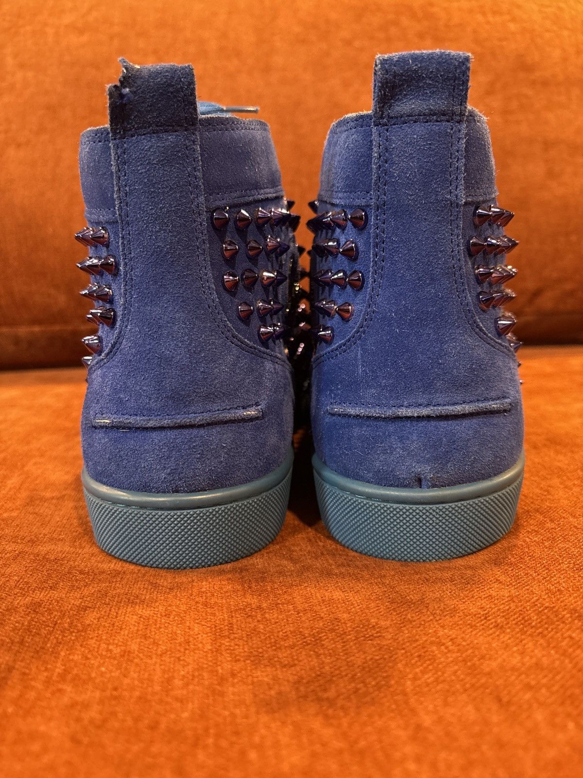 Christian Louboutin Christian Louboutin Louis Flat Suede Spikes 'Cycle' Blue Size US 10.5 / EU 43-44 - 4 Thumbnail