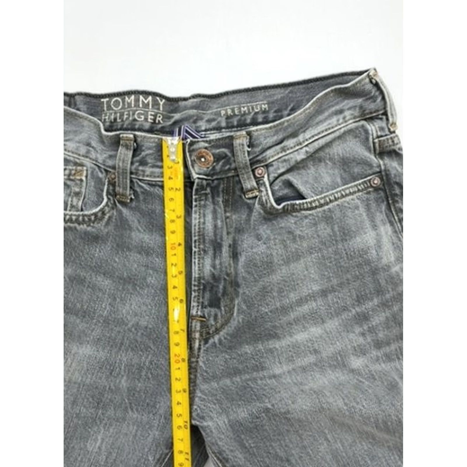 Vintage Tommy Jeans Gray Light Wash 32x32 5-Pocket Straight Fit Denim Jeans Men Size US 32 / EU 48 - 6 Thumbnail