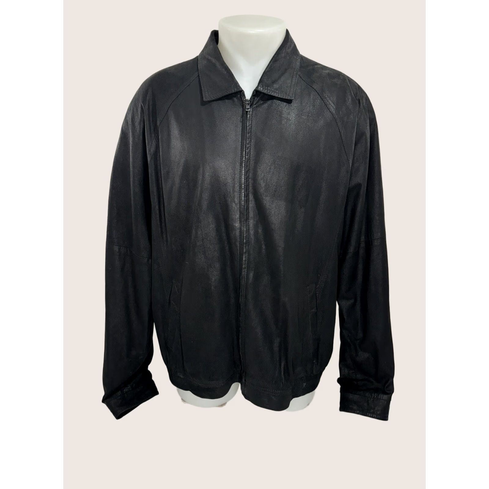 Vintage REMY Leather Full Zip Bomber Jacket Mens 46 Long Black Leather Full Zip Bomber Jacket Mens 46 Long Black Size US S / EU 44-46 / 1 - 1 Thumbnail