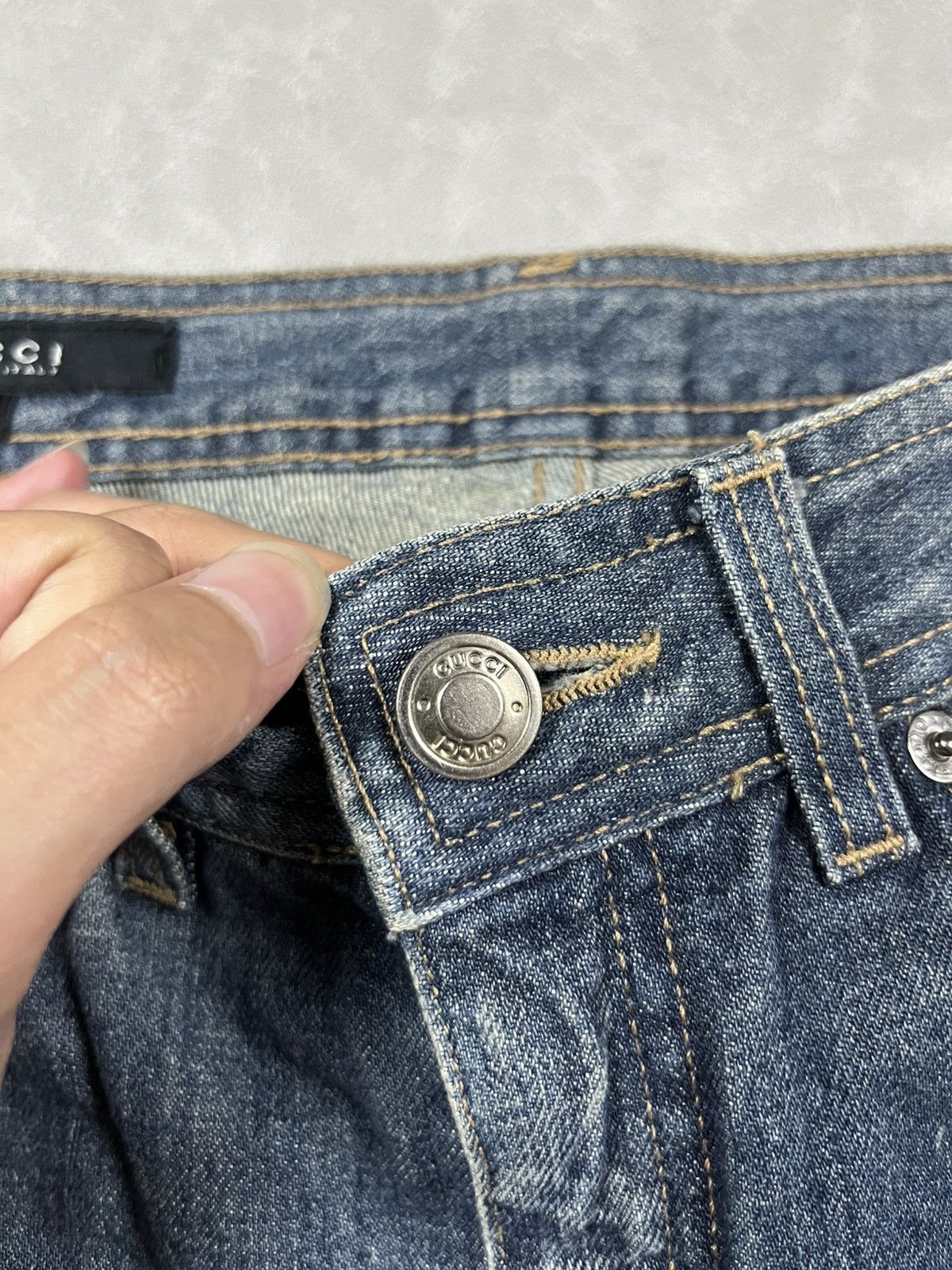Gucci 90s Gucci denim pants Size 27" / US 4 / IT 40 - 13 Thumbnail