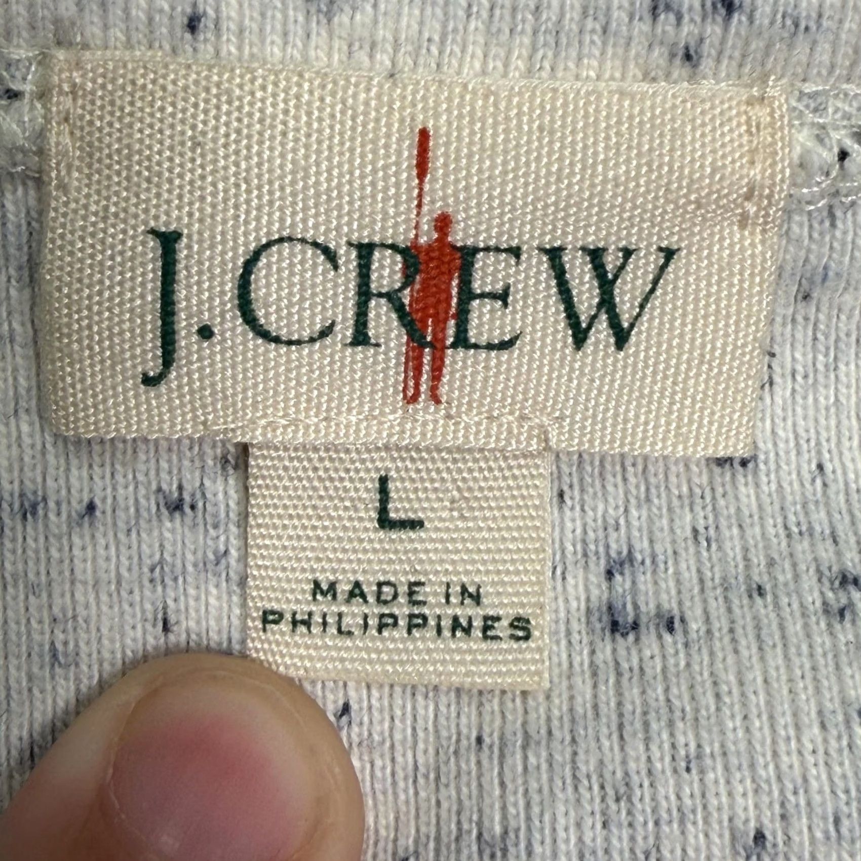 J.Crew J.Crew Shirt Mens Large White Long Sleeve Henley Cotton Jersey Tee T-Shirt Size US L / EU 52-54 / 3 - 2 Thumbnail