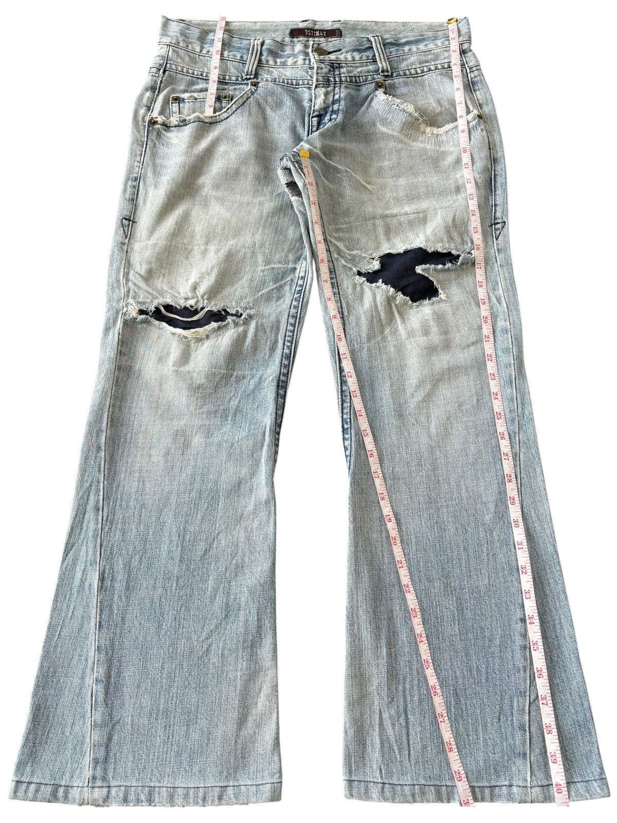 If Six Was Nine Vintage Japanese Brand Crucifix Wings Distress Flare Jeans Size US 36 / EU 52 - 11 Thumbnail