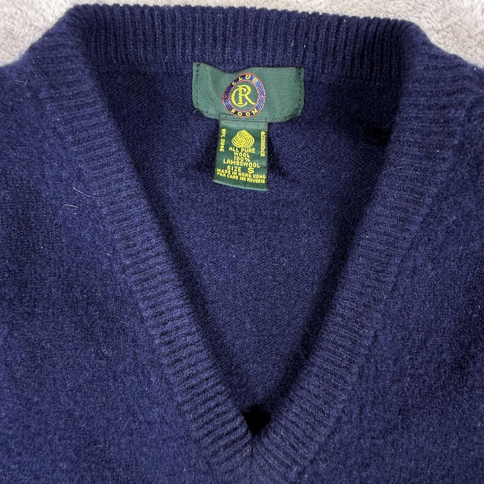 Club Room Club Room Vest Men's S Navy Pure New 100% Lambs Wool Size US S / EU 44-46 / 1 - 1 Thumbnail