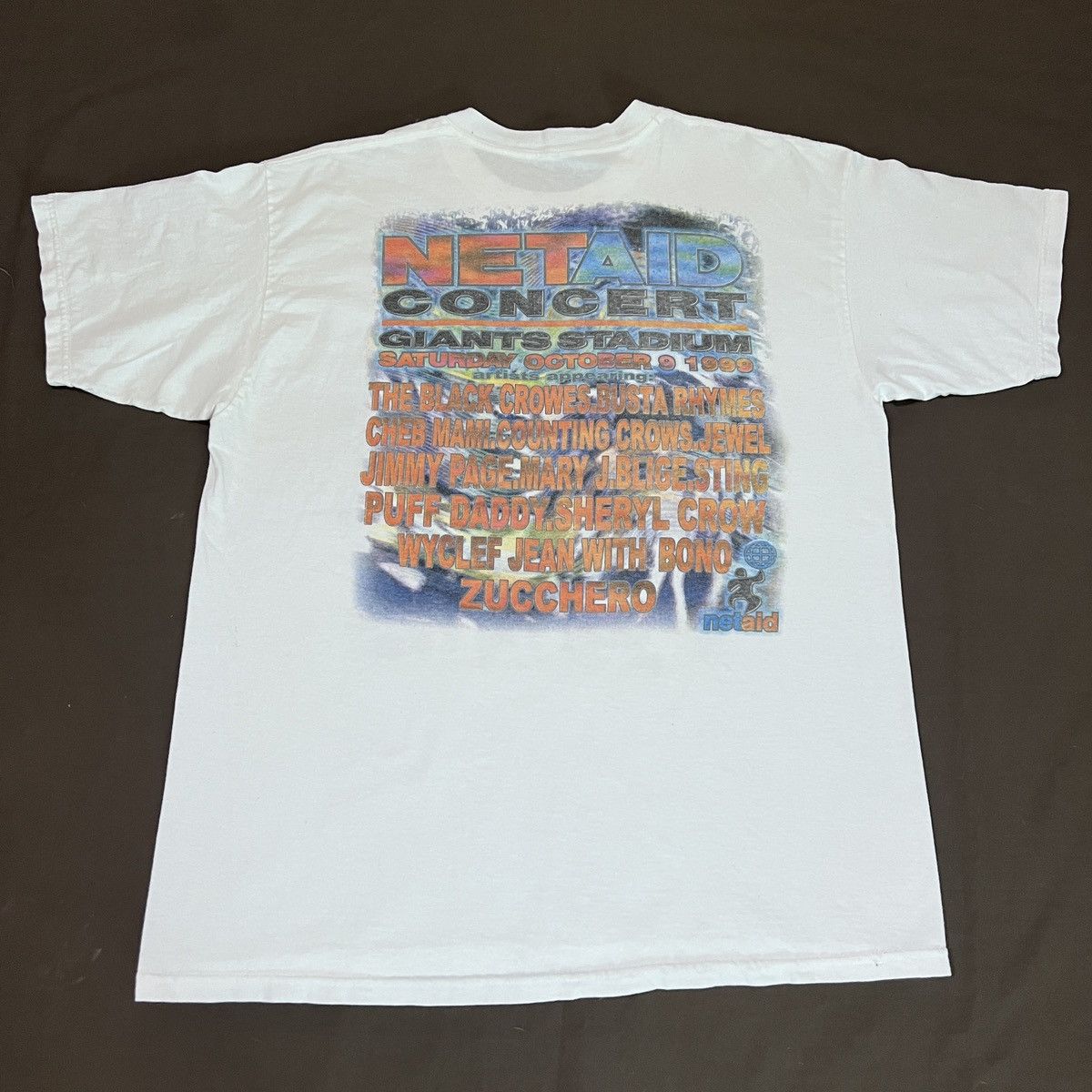 Rap Tees Vintage 90s NetAid Busta Rhymes Puff Daddy Mary J Blige XL Size US XL / EU 56 / 4 - 9 Thumbnail