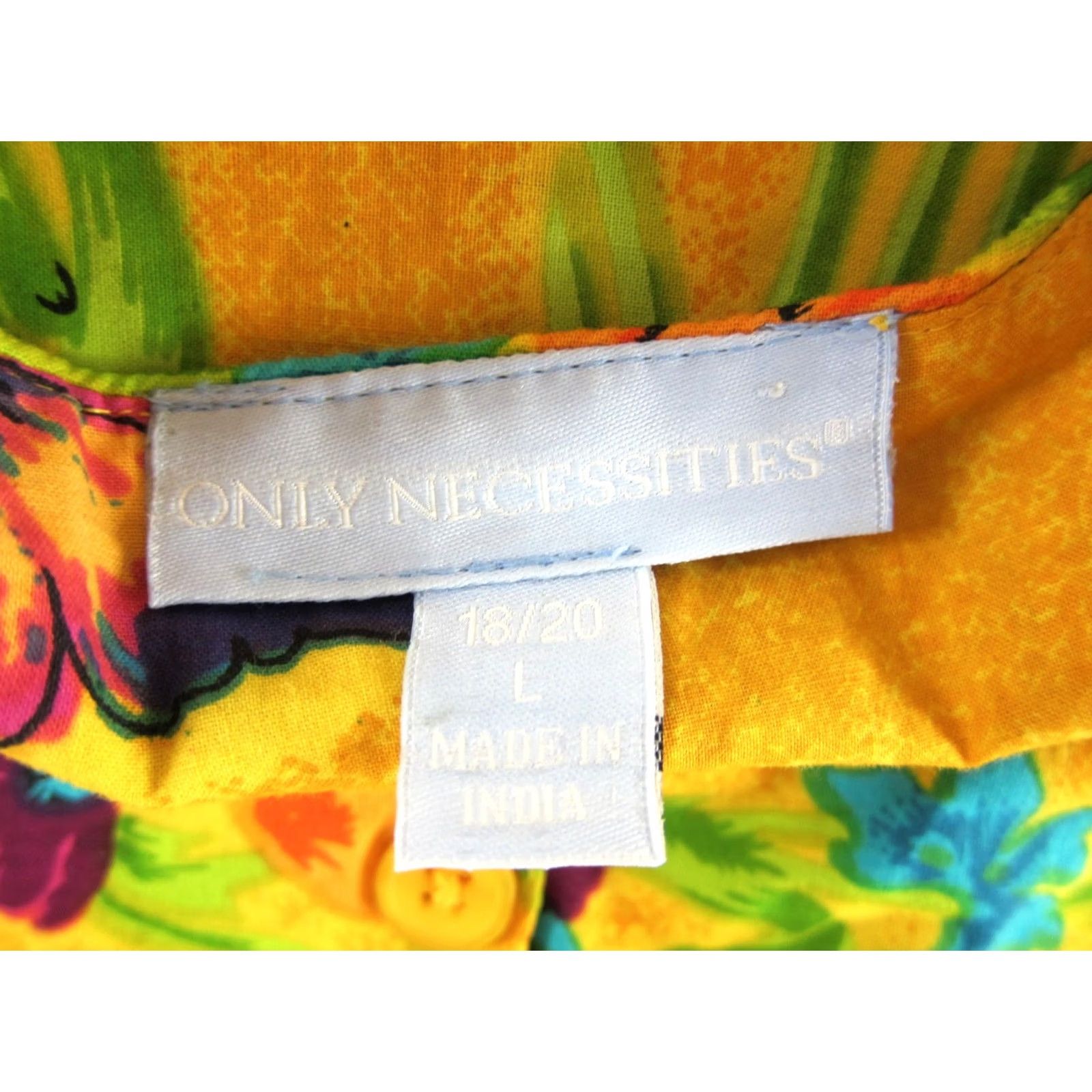 Vintage Only Necessities Yellow Butterfly Pocket Long Maxi Dress 18-20 Large Size L / US 10 / IT 46 - 3 Thumbnail