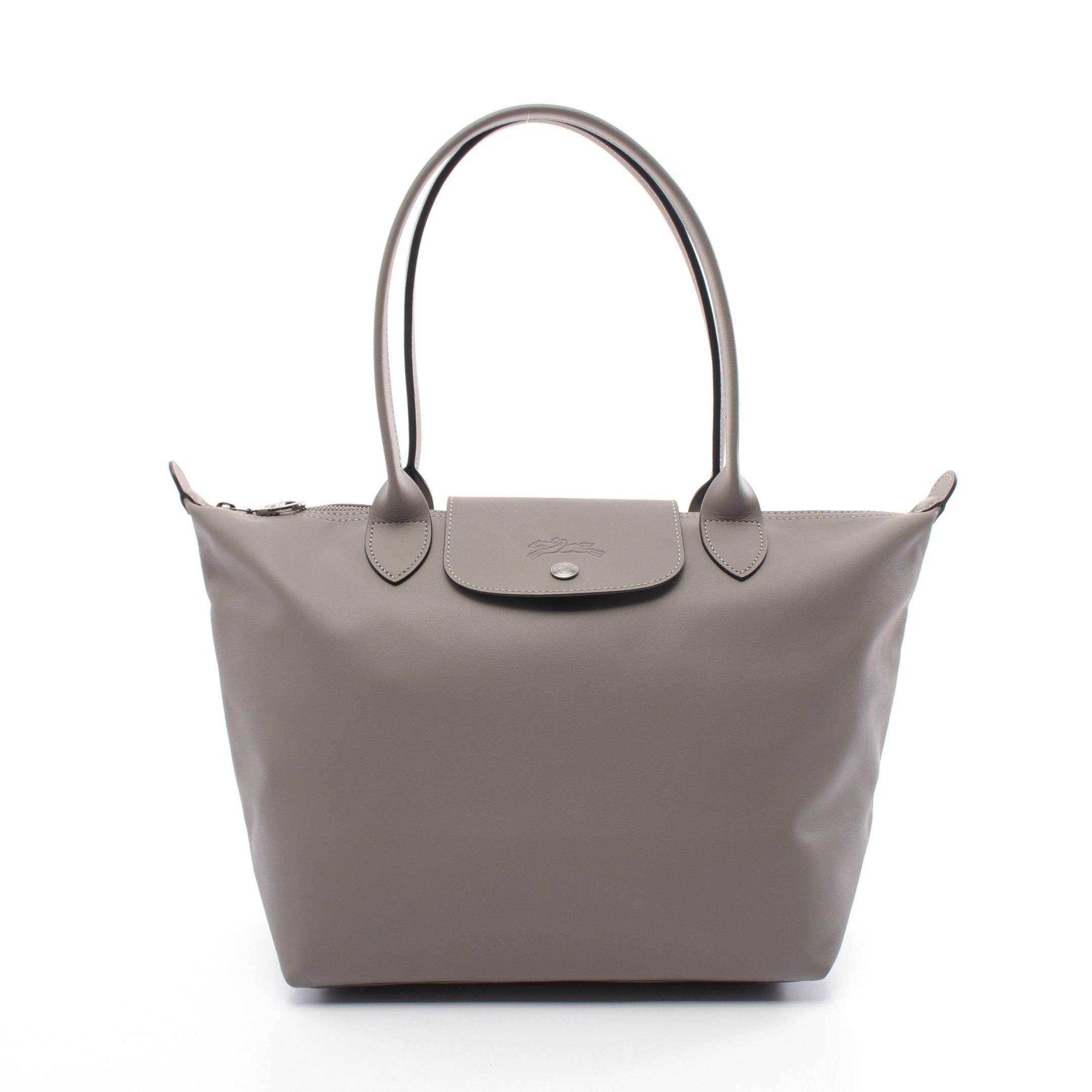 Longchamp Longchamp Le Preage Extra M Shopping Bag Shoulder Leather Gray Size ONE SIZE - 1 Thumbnail