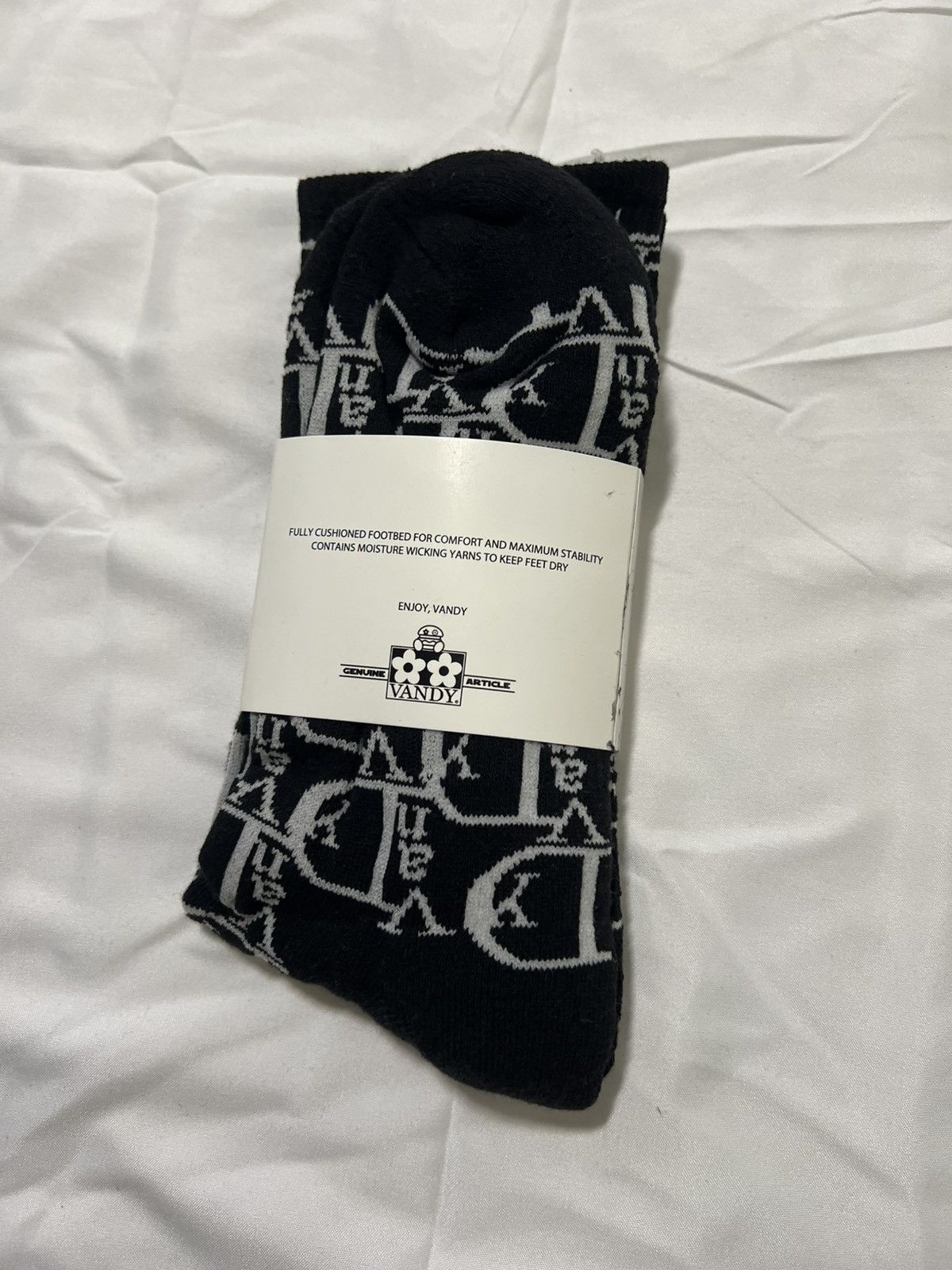 Vandy The Pink Vandy the Pink Dior Logo Socks Black Size ONE SIZE - 2 Thumbnail