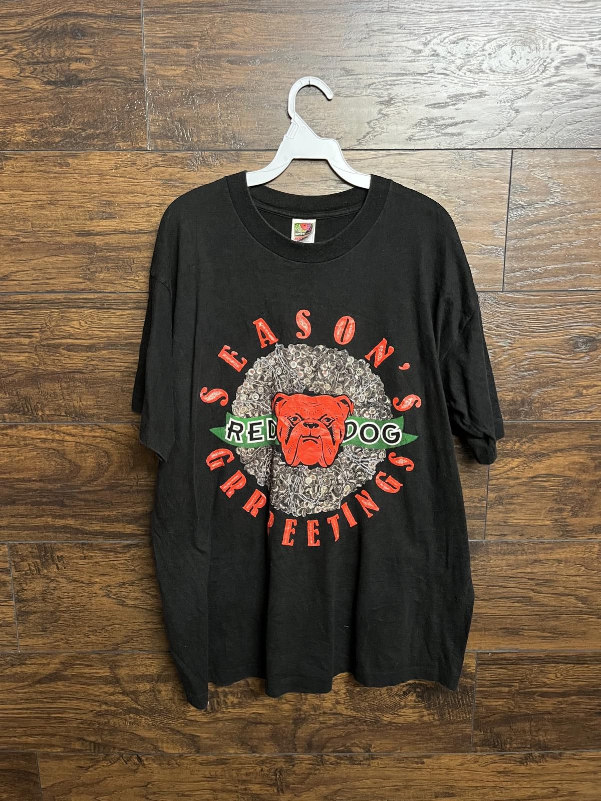 Fruit Of The Loom Vintage Red Dog Beer T-shirt - Botttle Caps Christmas XL Size US XL / EU 56 / 4 - 1 Thumbnail