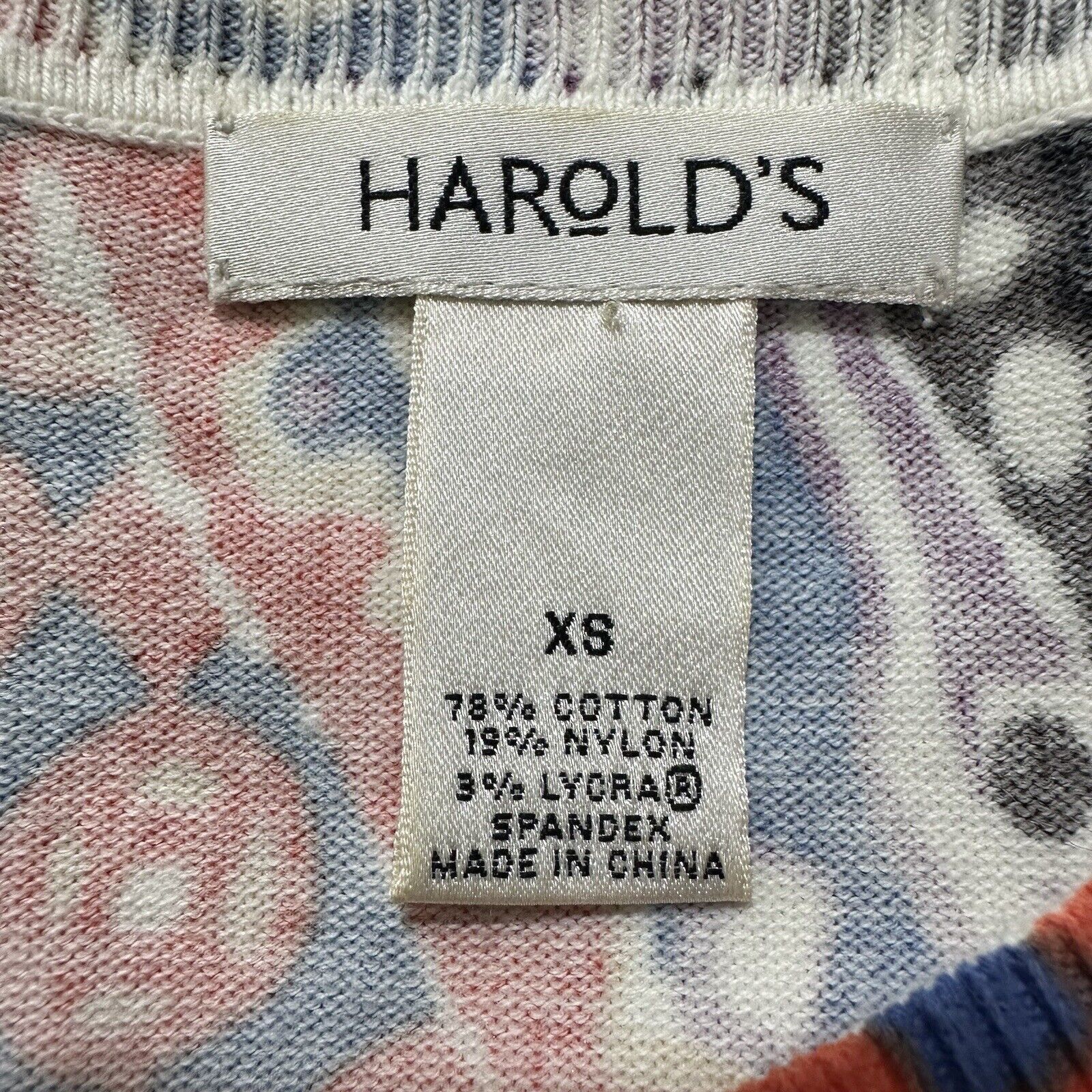 Other Harold's XS Patchwork Button Down Cardigan Sweater Size XS / US 0-2 / IT 36-38 - 3 Thumbnail