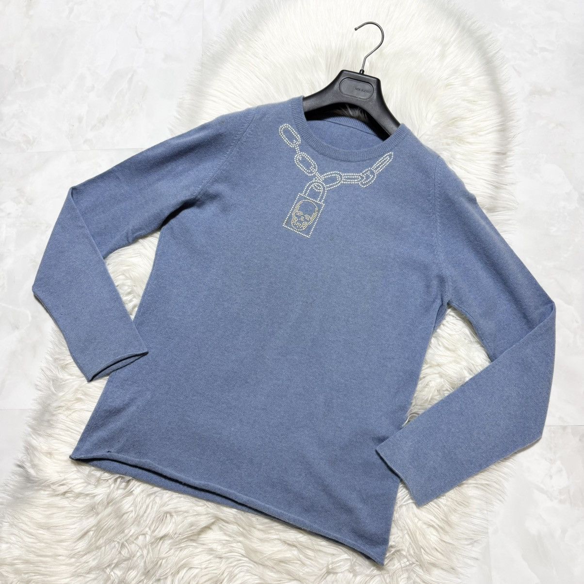 Lucien Pellat-Finet Lucien Pellat-Finet 100% Cashmere Skull Chain Sweater Size US S / EU 44-46 / 1 - 4 Thumbnail