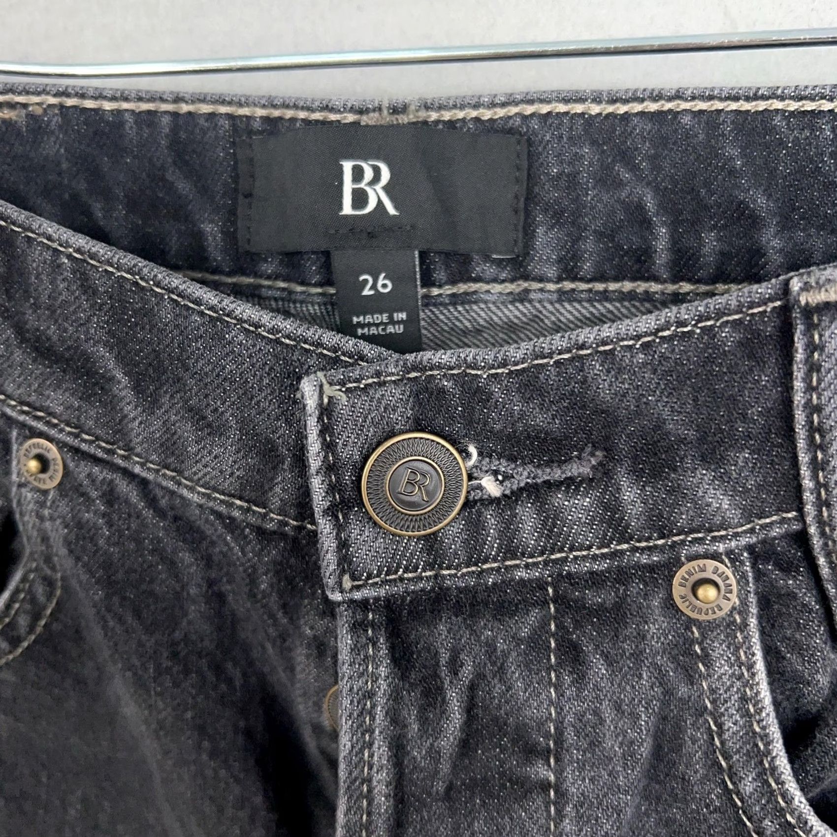 Banana Republic Banana Republic Jeans Womens 26 Washed Black Denim The Ranger Jean Button Fly Size 26" / US 2 / IT 38 - 5 Thumbnail