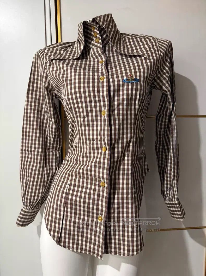 Vivienne Westwood Vivienne Westwood 90s Plaid Collar Shirt Size S / US 4 / IT 40 - 1 Thumbnail