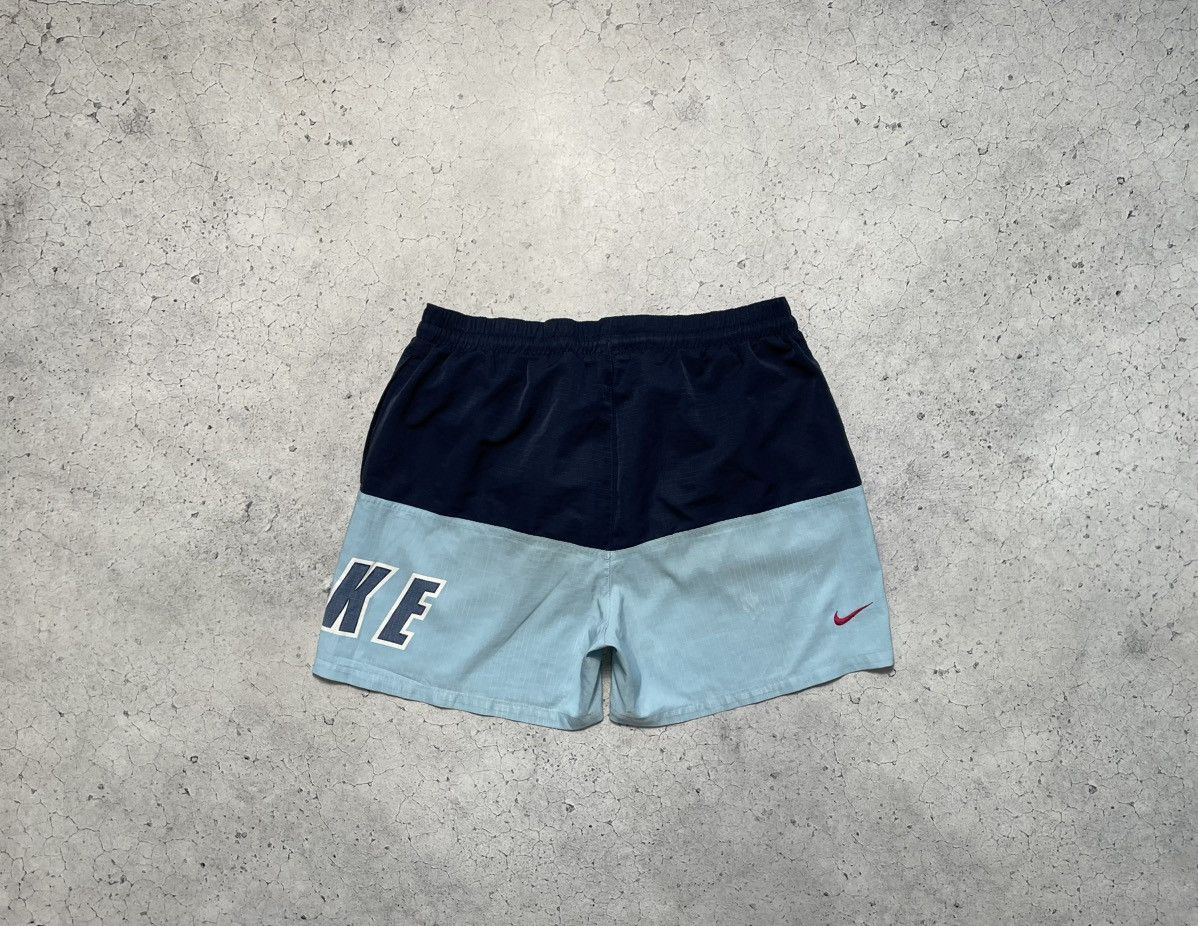Nike × Vintage Vintage 90s Nike Nylon Shorts Big Swoosh Logo Drill Y2K Size US 34 / EU 50 - 2 Thumbnail