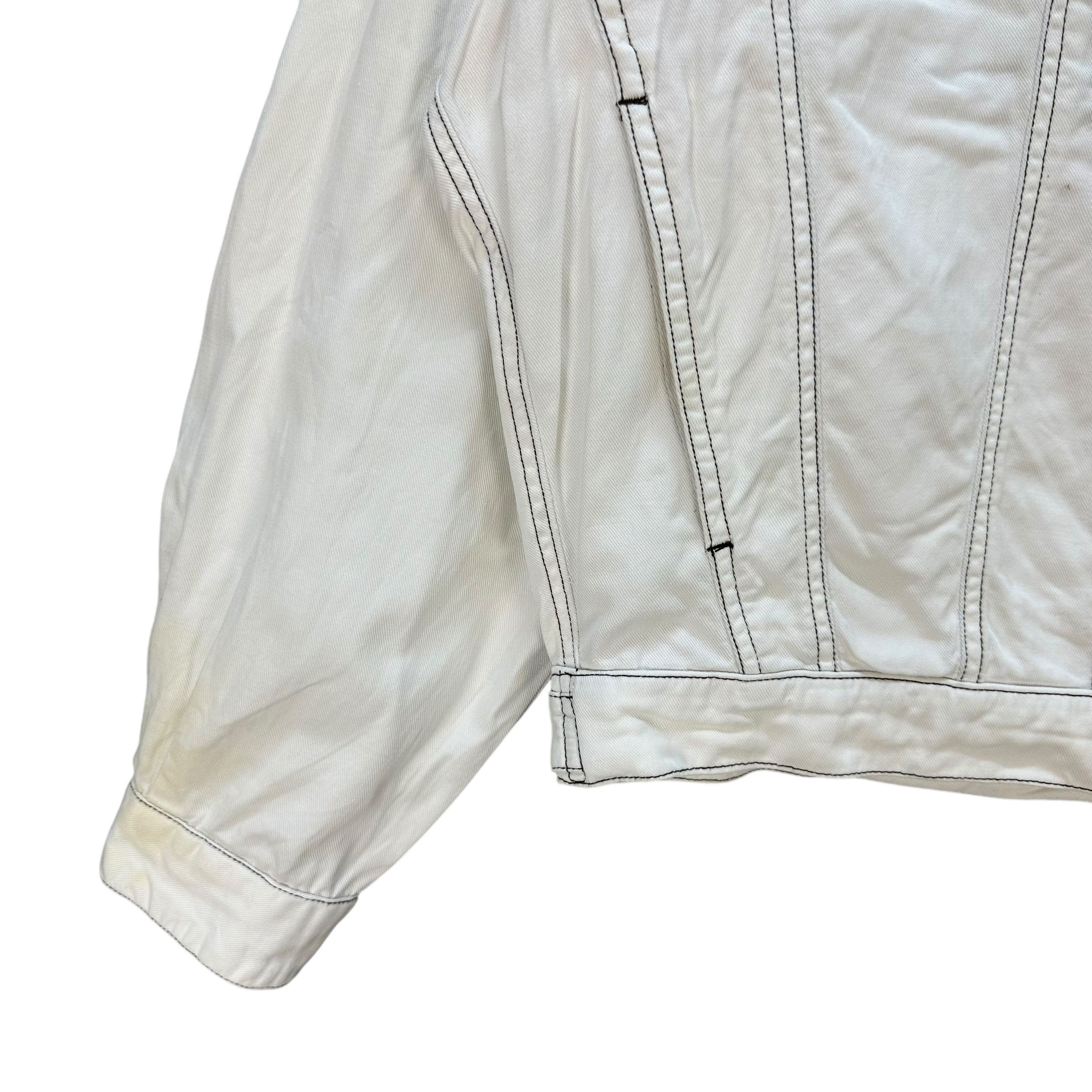 Japanese Brand Vintage 90's SEAHOP White Denim Jacket #A74-1785 Size US L / EU 52-54 / 3 - 4 Thumbnail