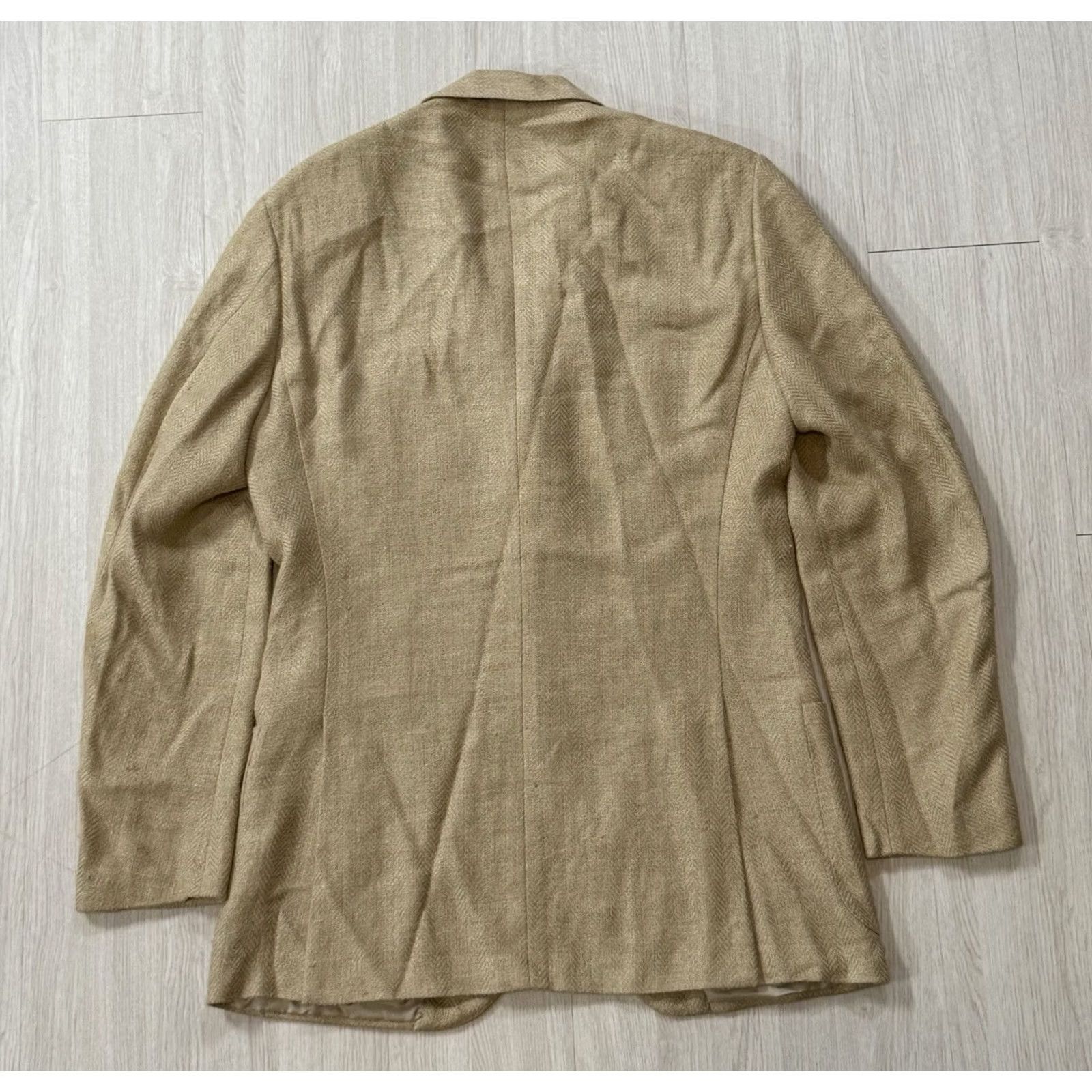 Ralph Lauren VINTAGE Ralph Lauren Tweed Blazer Men 38R Silk Lining 2 Piece Notch Lapel Double-Vented Brown Italy 90s Size US M / EU 48-50 / 2 - 2 Thumbnail