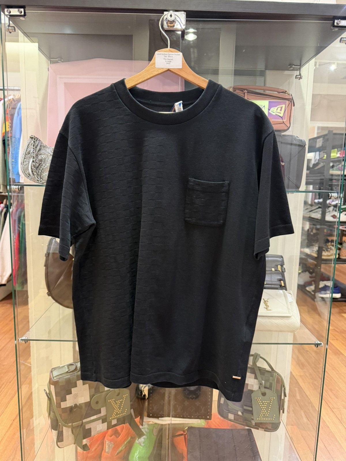Louis Vuitton Louis Vuitton Half Damier Pocket Tee - Black Size US XL / EU 56 / 4 - 1 Thumbnail