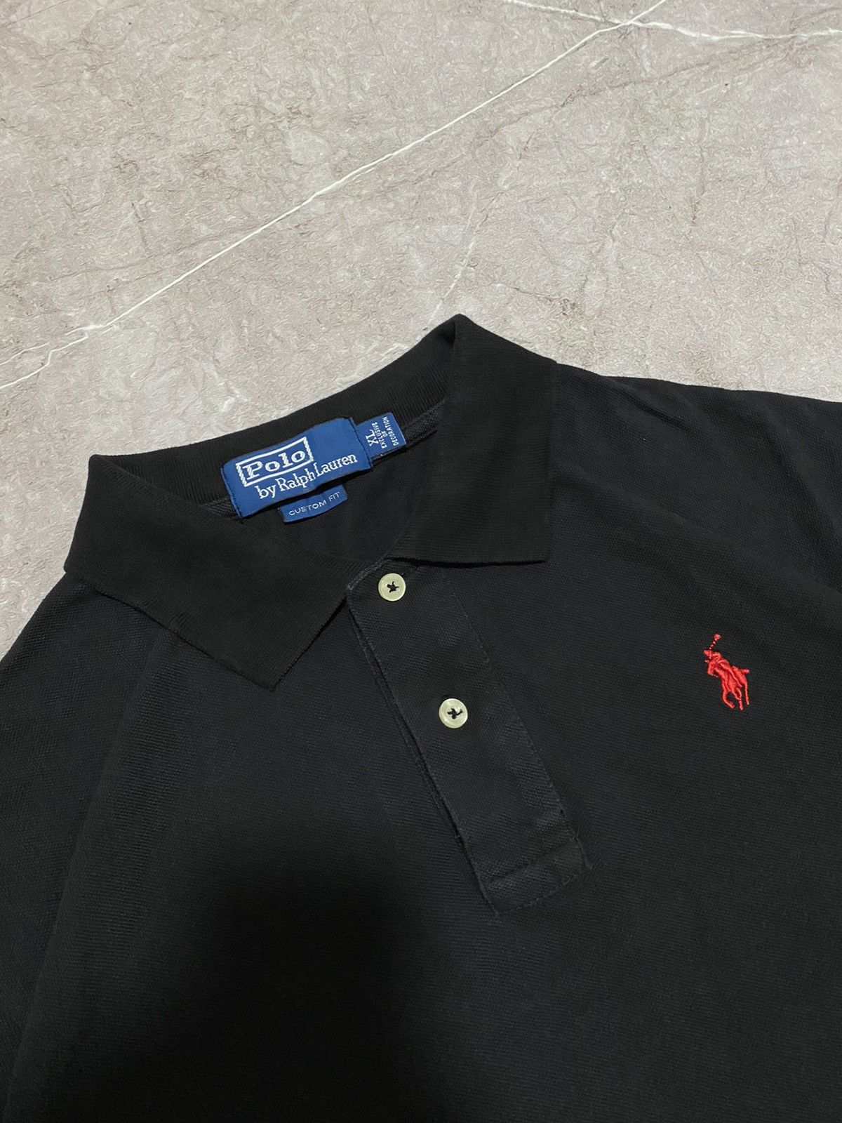 Polo Ralph Lauren × Ralph Lauren × Vintage Vintage 90s Polo Ralph Lauren Black Polo Chief Keef Retro Size US XL / EU 56 / 4 - 4 Thumbnail