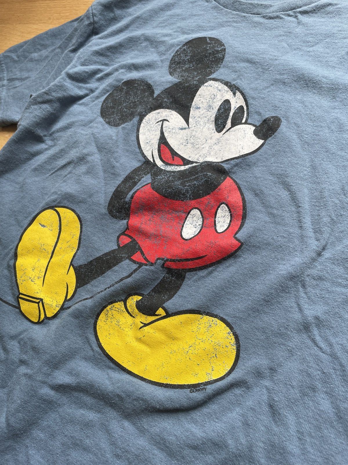 Disney Vintage 00’s Mickey Mouse Graphic Tee T-shirt Faded Blue Med Size US M / EU 48-50 / 2 - 2 Thumbnail
