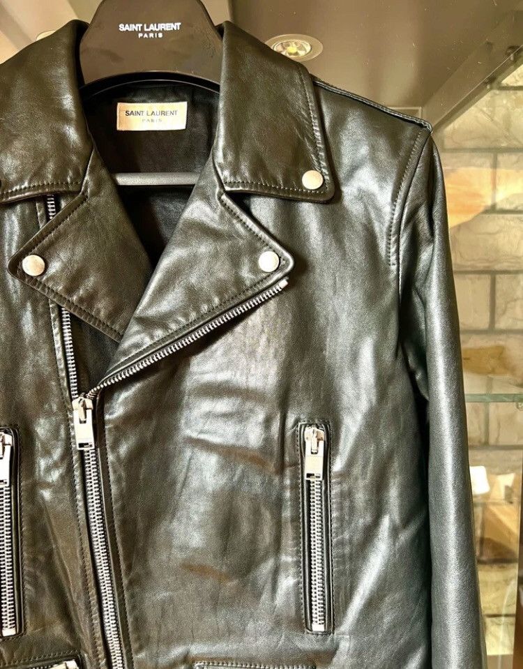 Saint Laurent Paris × Yves Saint Laurent Saint Laurent L01 leather jacket SLP motorcycle jacket Size US M / EU 48-50 / 2 - 2 Thumbnail