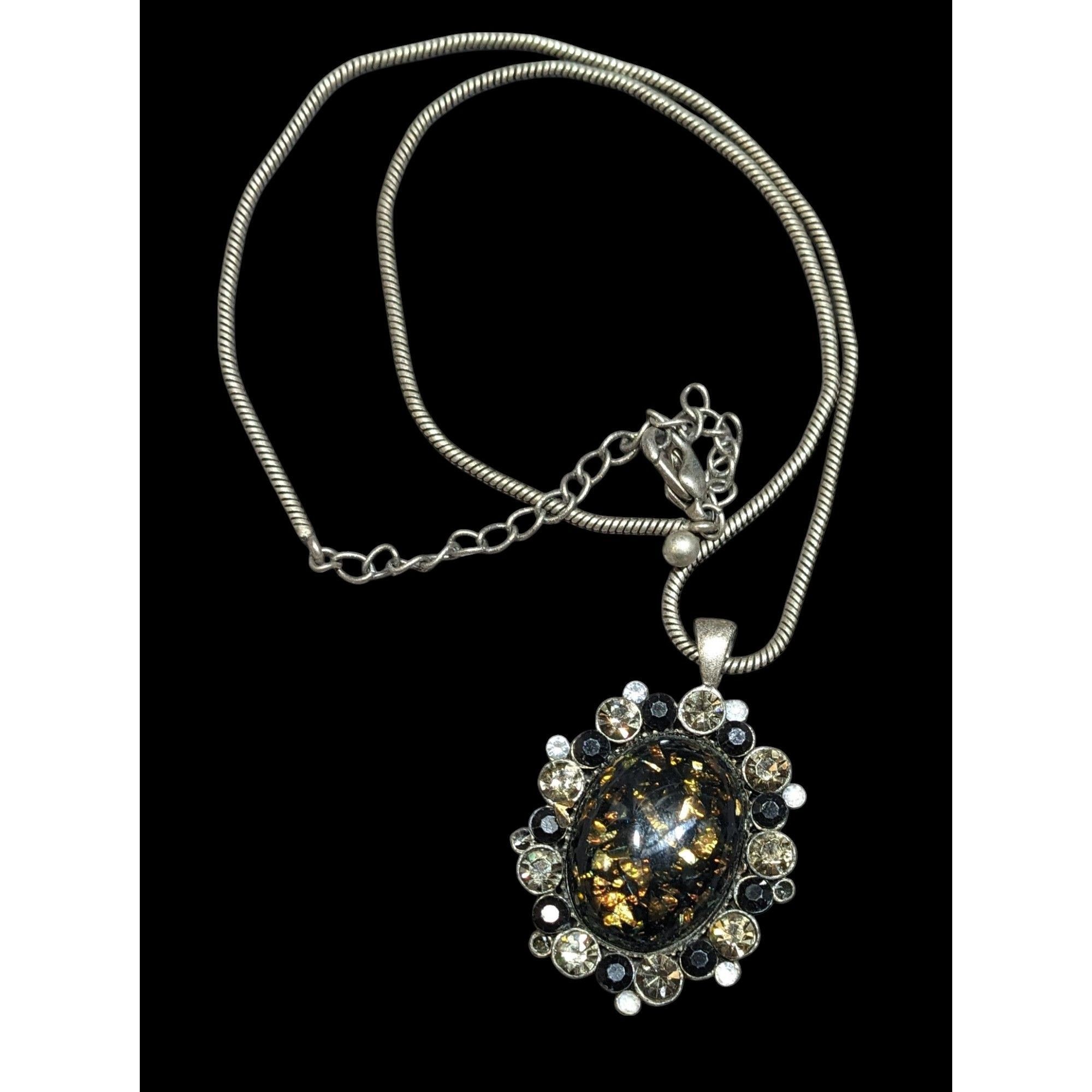 Other Gothic Victorian Style Faux Opal Pendant Necklace Size ONE SIZE - 1 Thumbnail