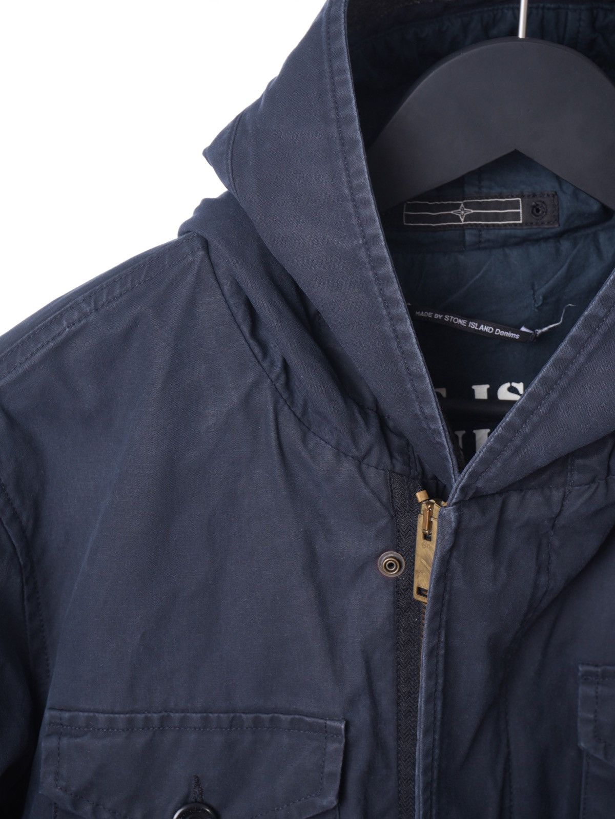 Stone Island Vintage Stone Island Denims Hooded Jacket Made In Italy Size US L / EU 52-54 / 3 - 2 Thumbnail