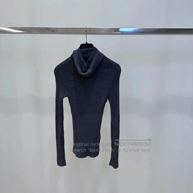 Miu Miu Miu Miu Gray Ribbed Pullover Sweater . Size S / US 4 / IT 40 - 2 Thumbnail
