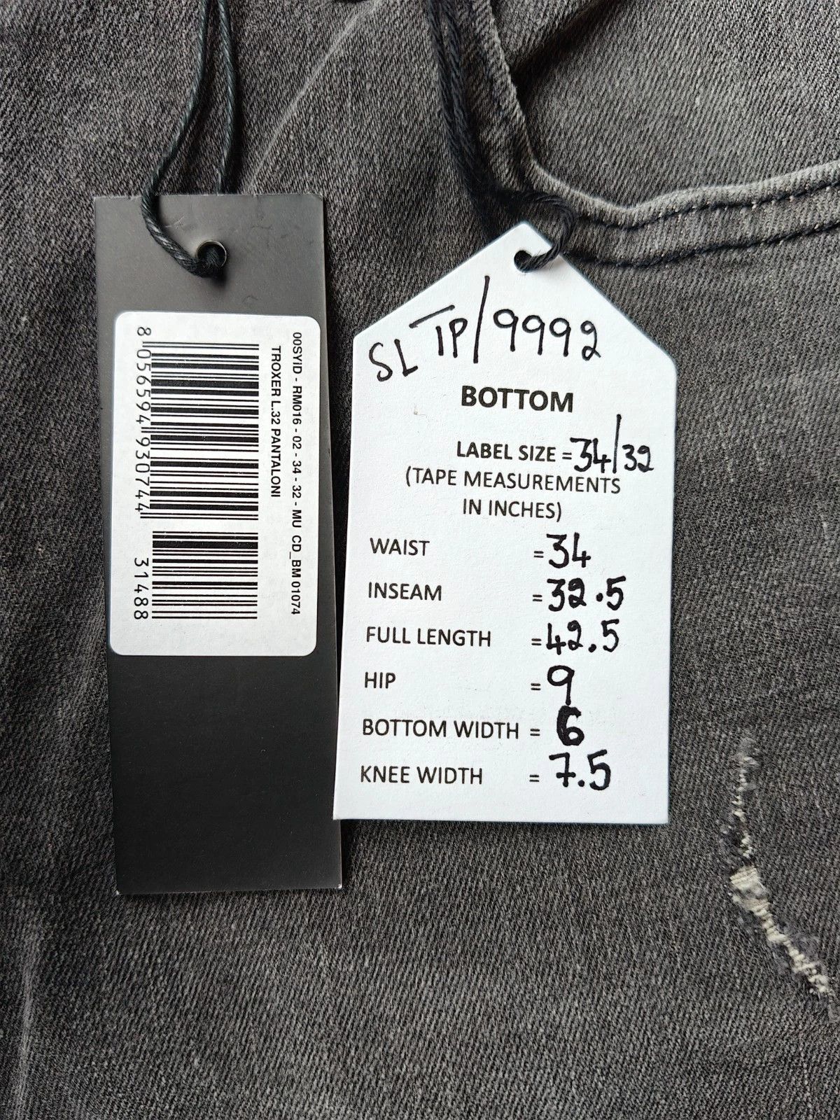 Diesel Diesel TROXER L.32 MENS JEANS SLTP/9992 Size US 34 / EU 50 - 6 Thumbnail