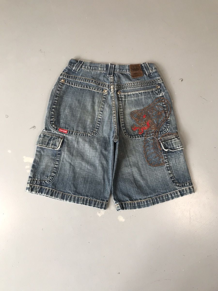 JNCO × Southpole × Vintage Crazy vintage Jnco snake 🐍 embroidered denim jort Size US 28 / EU 44 - 1 Thumbnail