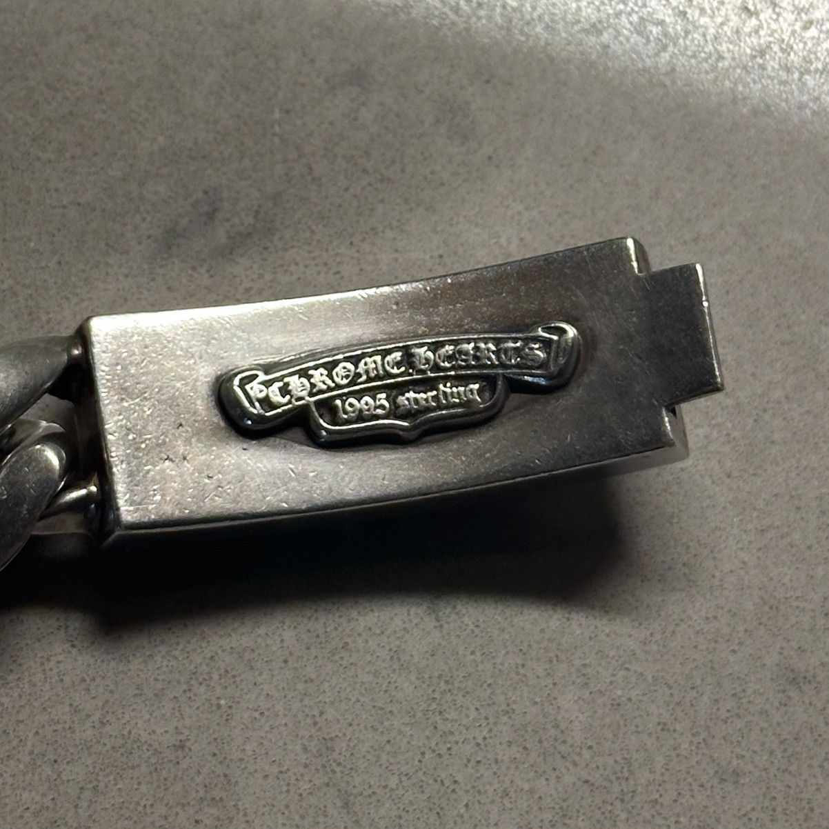 Chrome Hearts Emerald & Diamond Dagger ID Silver Cuban Link Bracelet Size ONE SIZE - 8 Thumbnail