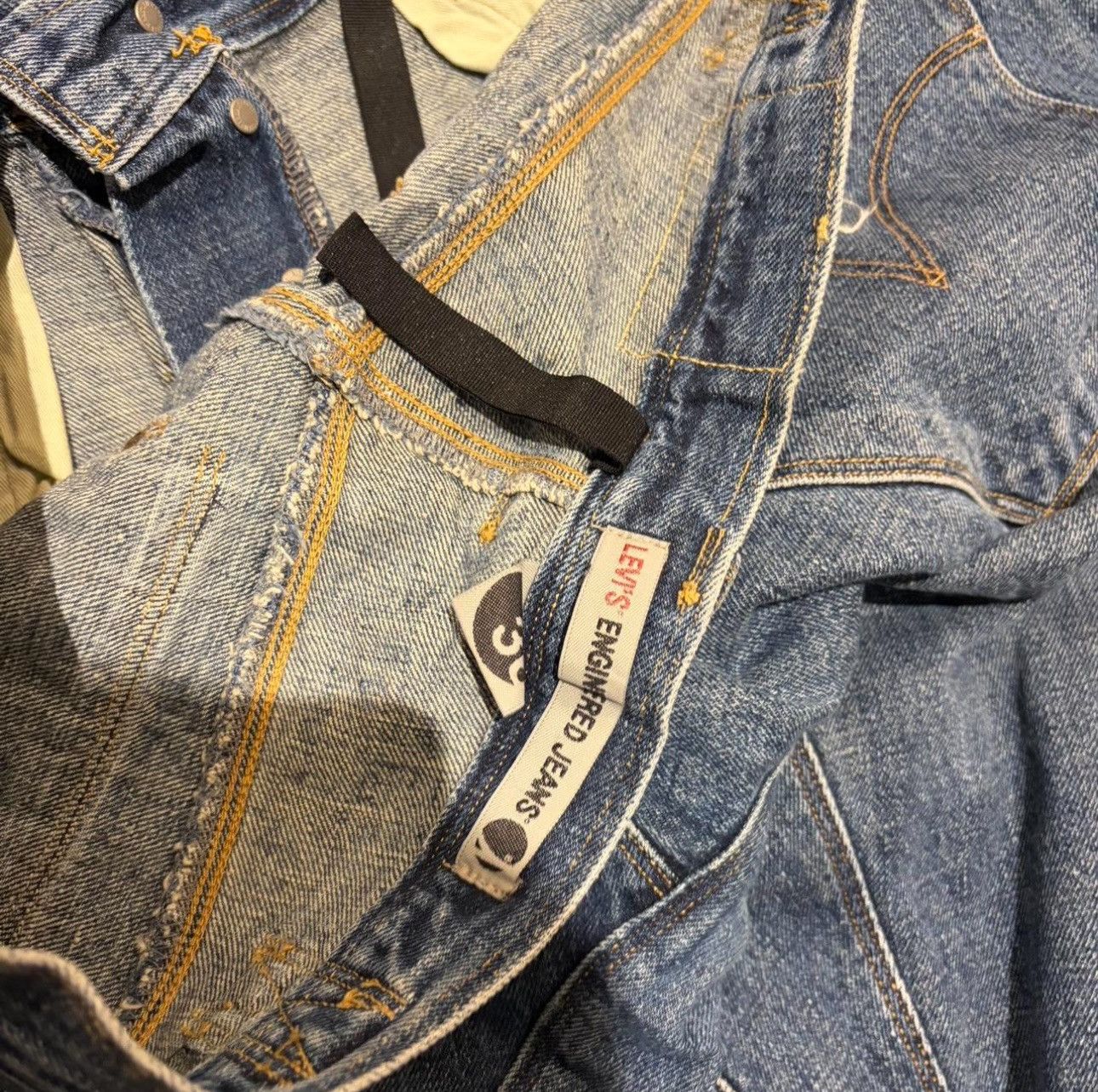 Levi's Rare Levis Engineered Cinch Back Jeans Size US 36 / EU 52 - 4 Thumbnail