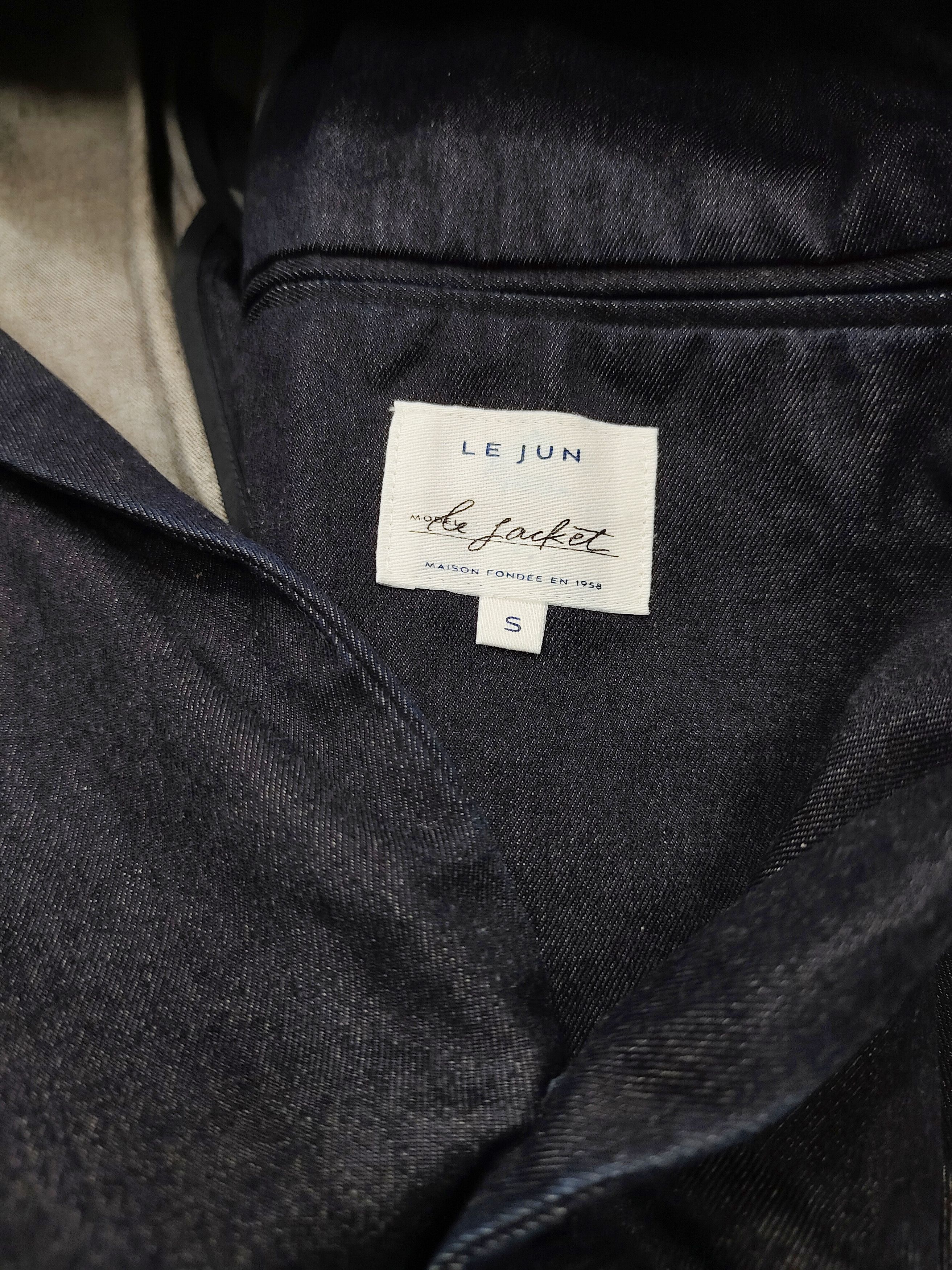 Japanese Brand Le Jun- Archive Japanese Raw Denim Flaker Blazer Jacket Size US S / EU 44-46 / 1 - 4 Thumbnail