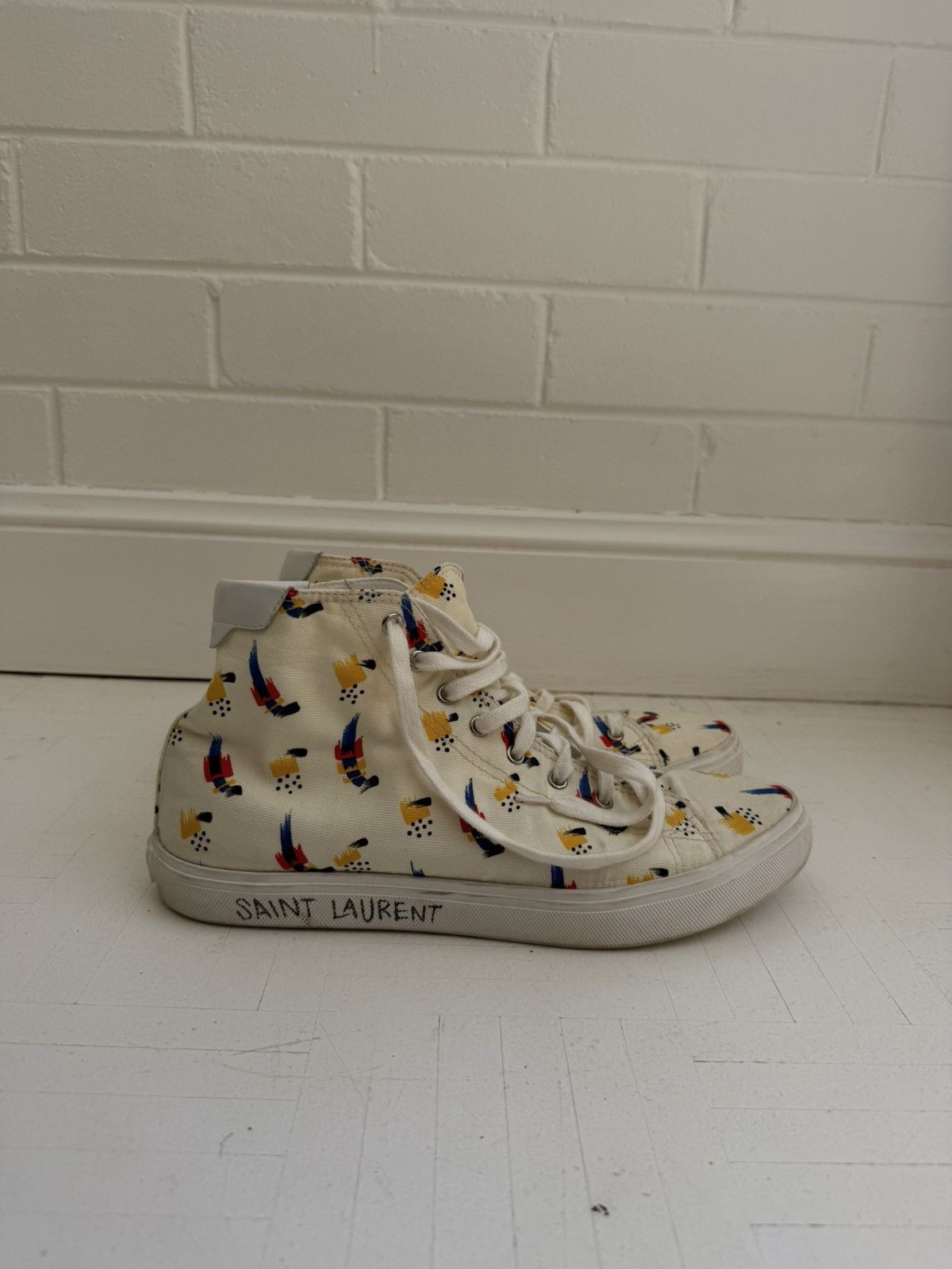 Yves Saint Laurent YSL mid top sneakers barely worn Size US 10 / EU 43 - 2 Thumbnail
