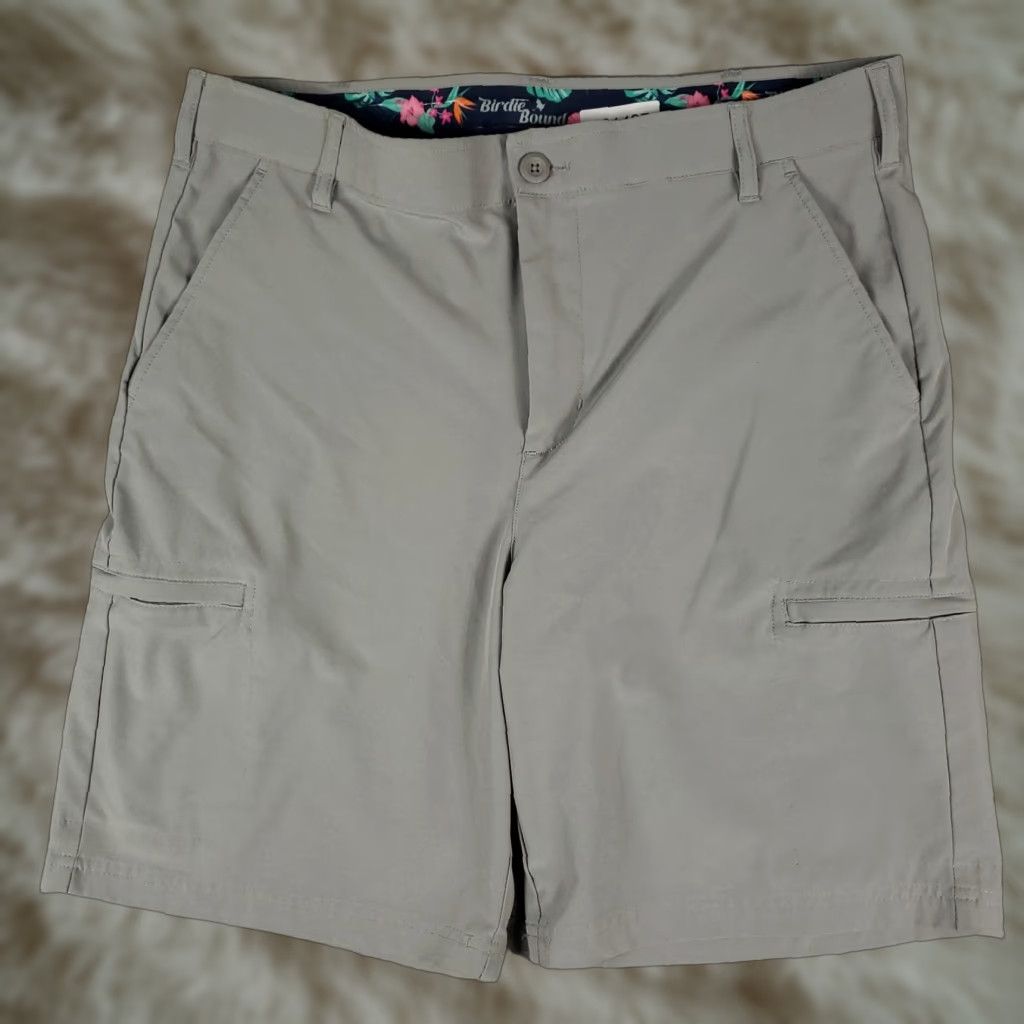 Vintage Birdie Bound Shorts Mens 36 Gray Performance Golf Cargo Pockets Casual Size US 36 / EU 52 - 1 Thumbnail