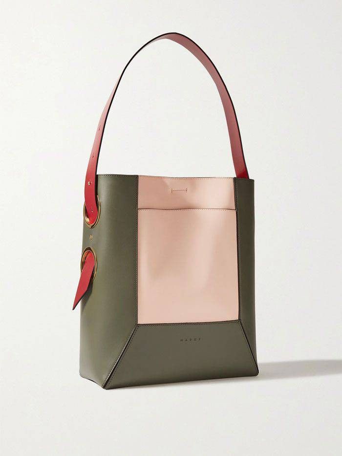 Marni MARNI Nemo Leather Color-block Tote Shoulder Bag Size ONE SIZE - 1 Thumbnail