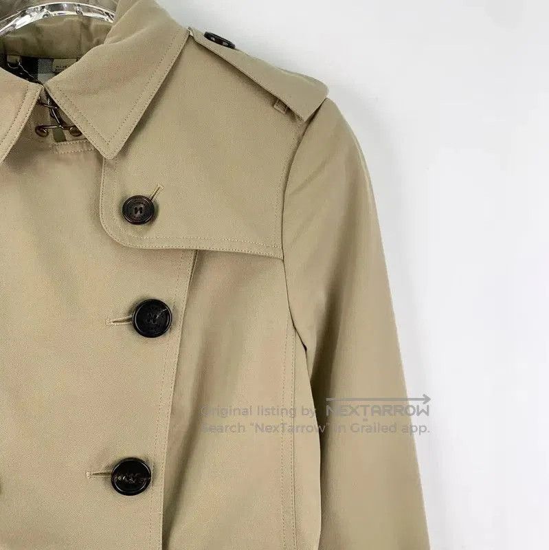 Burberry Burberry Khaki Cotton Mid-Length Trench Coat. Size XS / US 0-2 / IT 36-38 - 3 Thumbnail