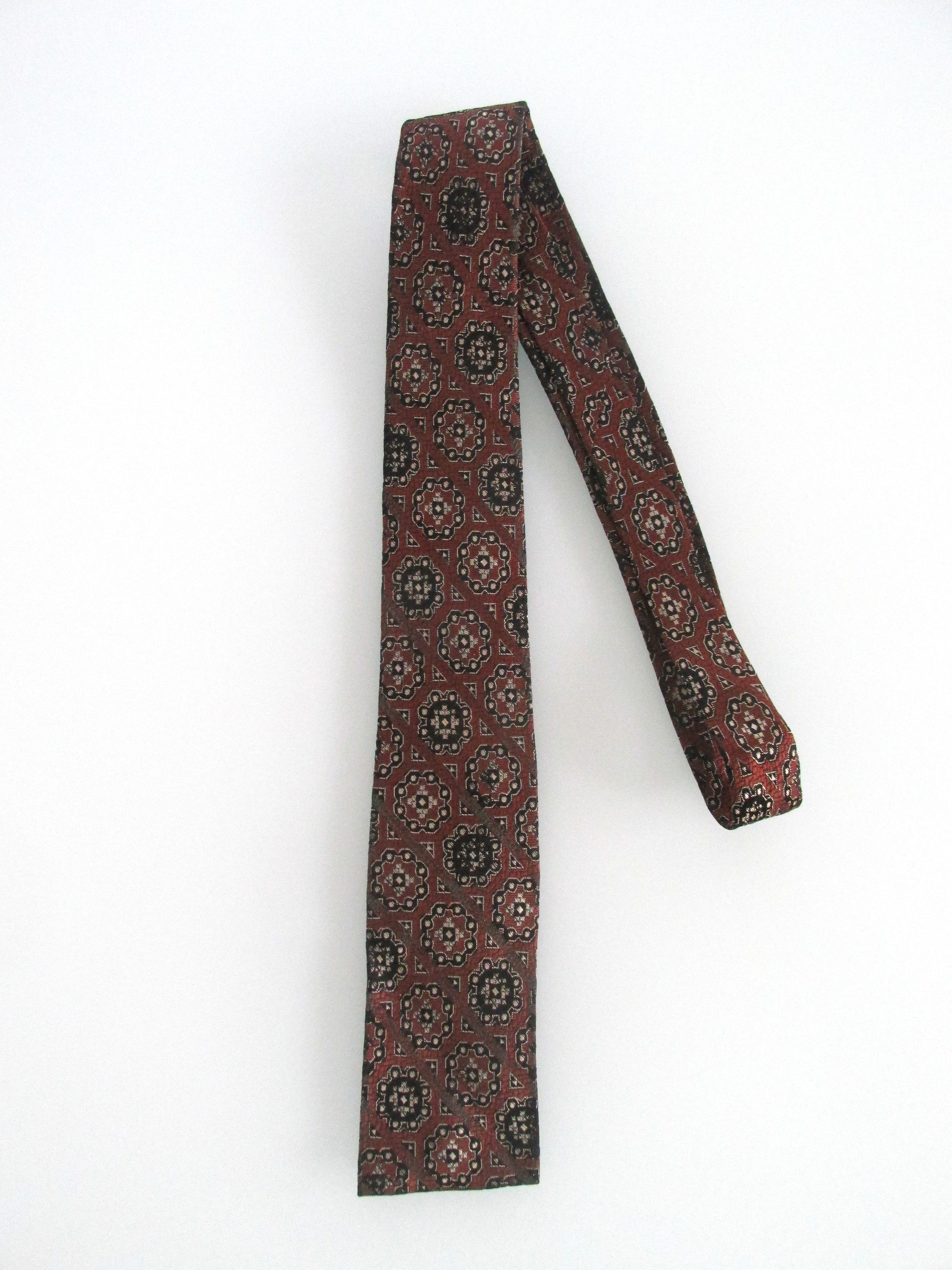 Vintage Vintage Men's Flat/Square Bottom Tie Size ONE SIZE - 1 Thumbnail
