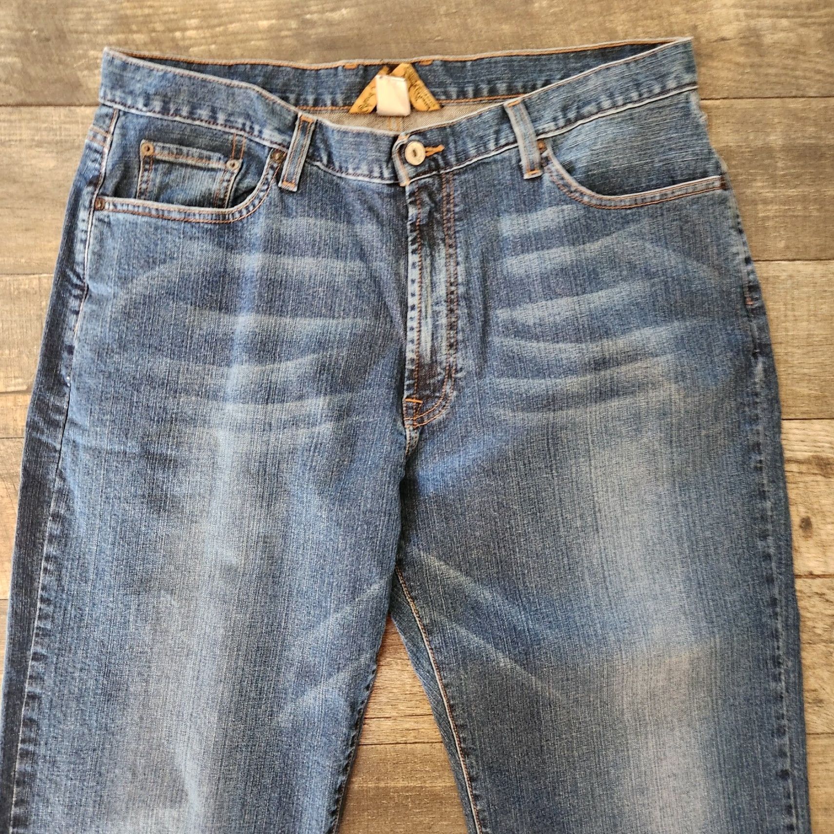 Lucky Brand VINTAGE Lucky Brand Jeans Denim 36x31 Regular Straight Embroidered Pocket Zip Men Blue 361 Vintage Straight Usa Logo USA Mens Size US 36 / EU 52 - 7 Thumbnail